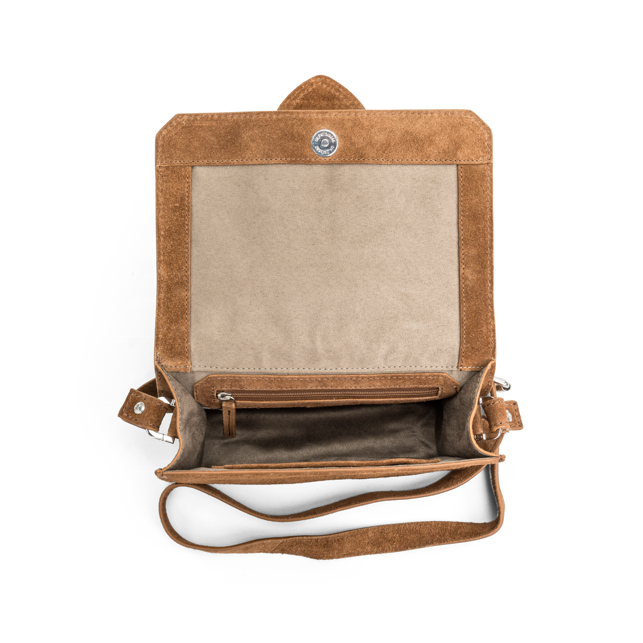 Klaffveske | Camel | Semsket skinn | 3070149