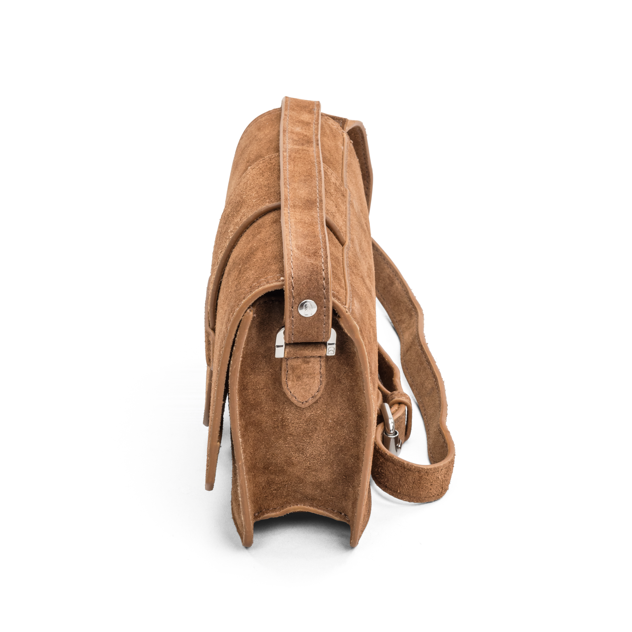 Klaffveske | Camel | Semsket skinn | 3070149