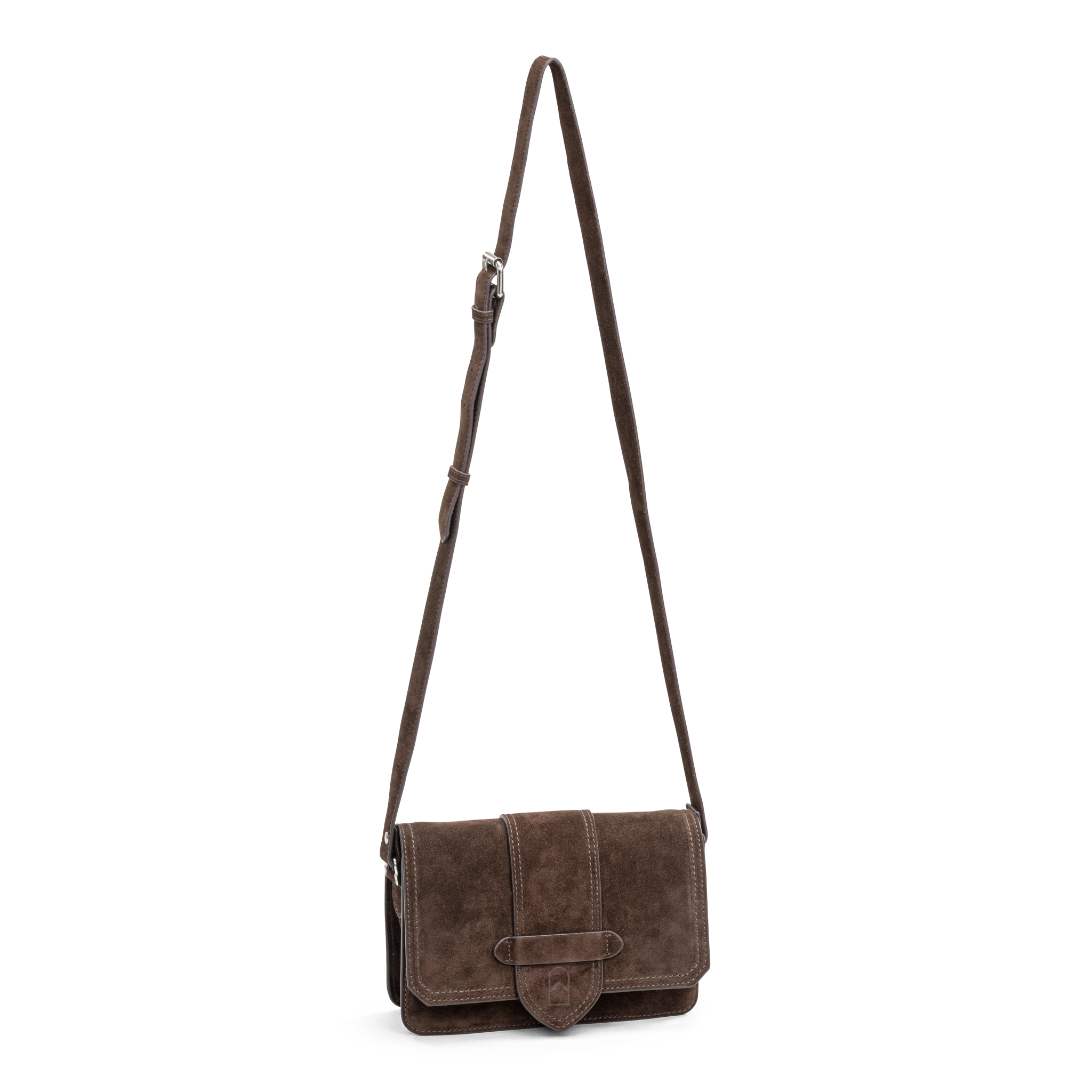 Klaffveske | Mørk Brun | Semsket skinn | 3070149