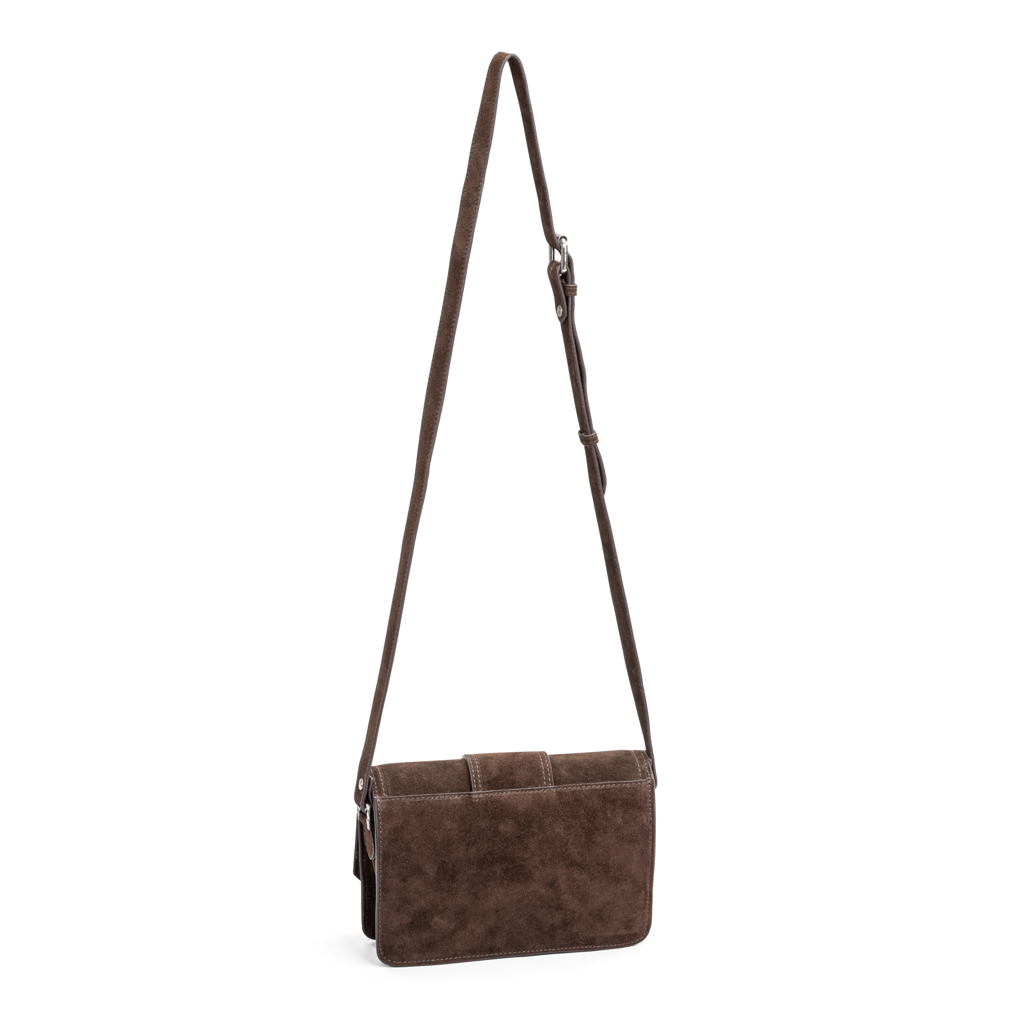 Klaffveske | Mørk Brun | Semsket skinn | 3070149