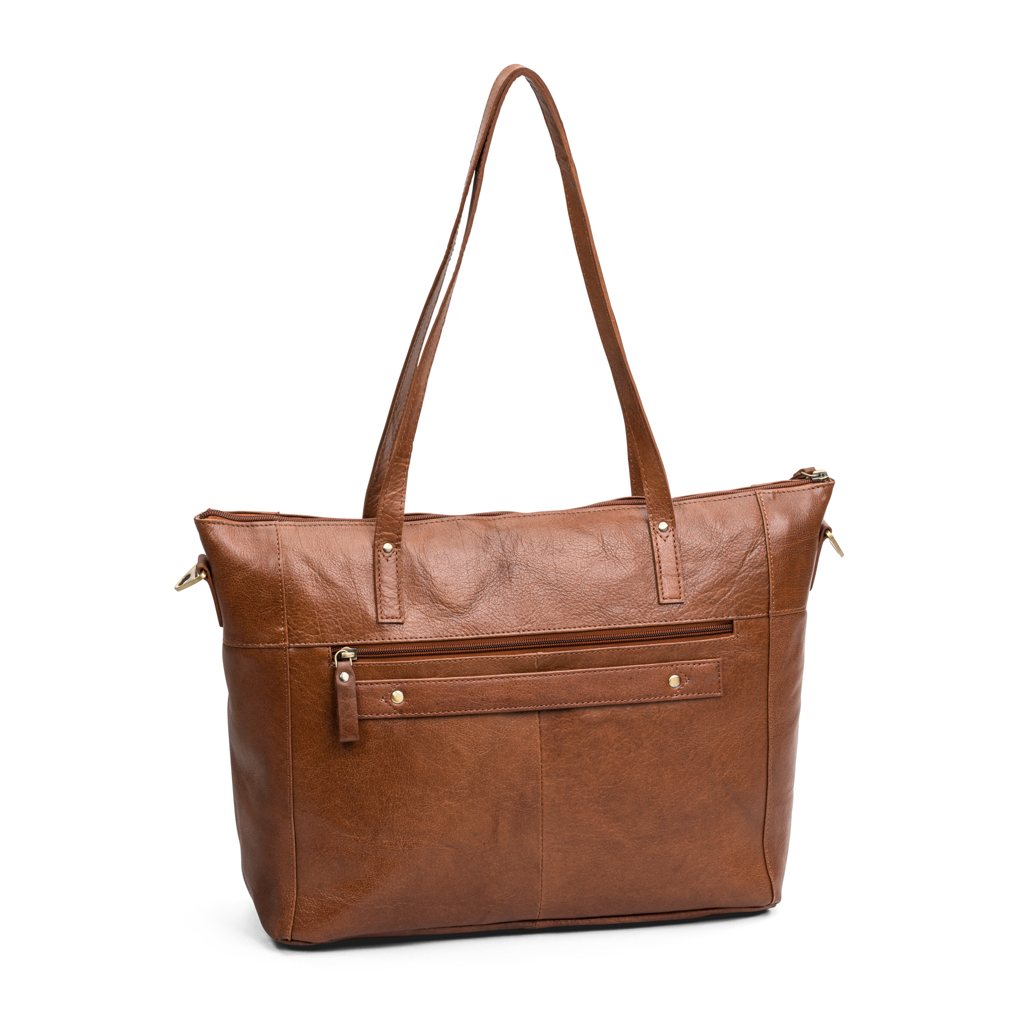 Jobbveske/Skoleveske | Cognac | Skinn | 3080068