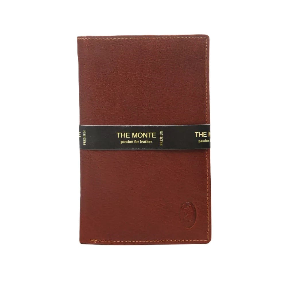 Lommebok | Skinn | Cognac | Plass til mange kort | Mynt rom | RFID Blokk | The Monte