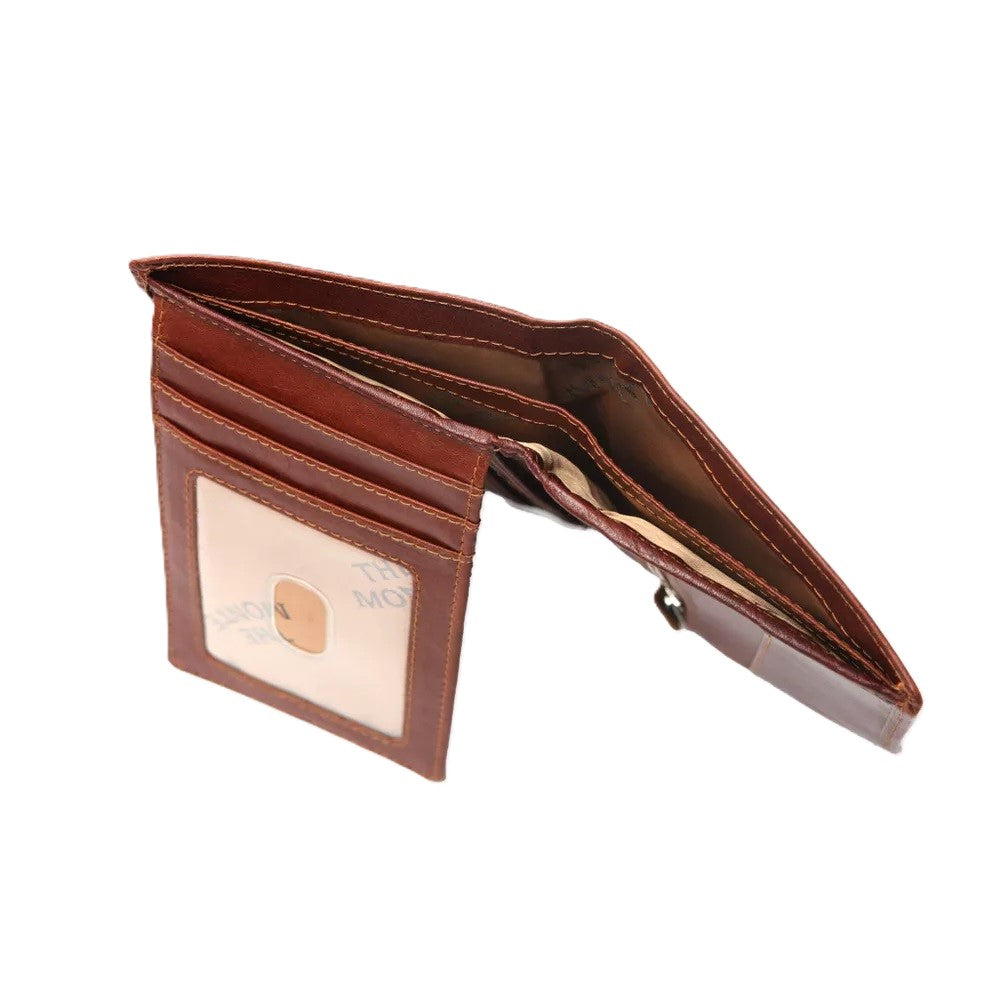 Lommebok | Skinn | Cognac | Plass til mange kort | Mynt rom | RFID Blokk | The Monte
