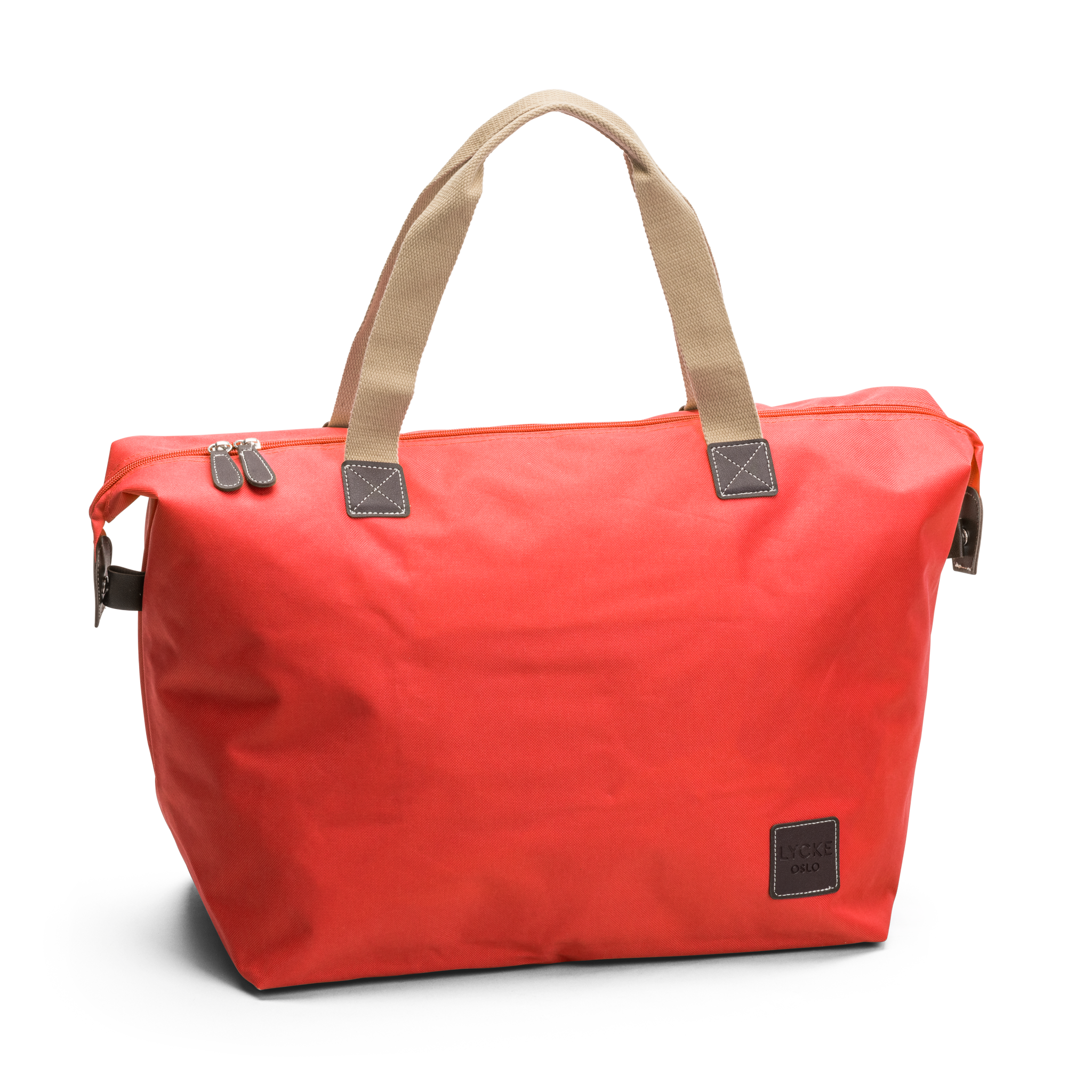 Weekend bag | Romslig Hovedrom | Rød| To Bærehåndtak | Tina