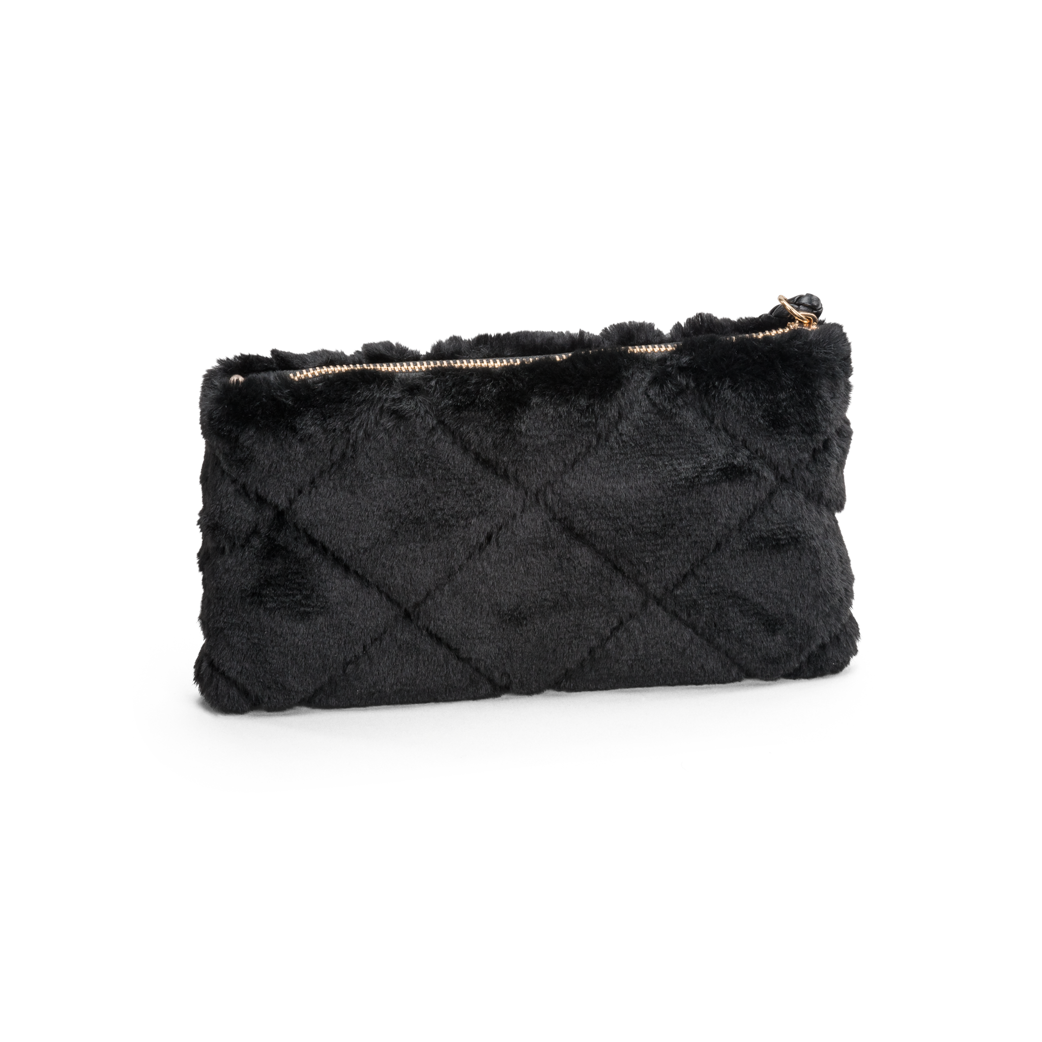 Clutch | Selskapsveske | Fuskepels | Sort | 8043255 Tjuvholmen