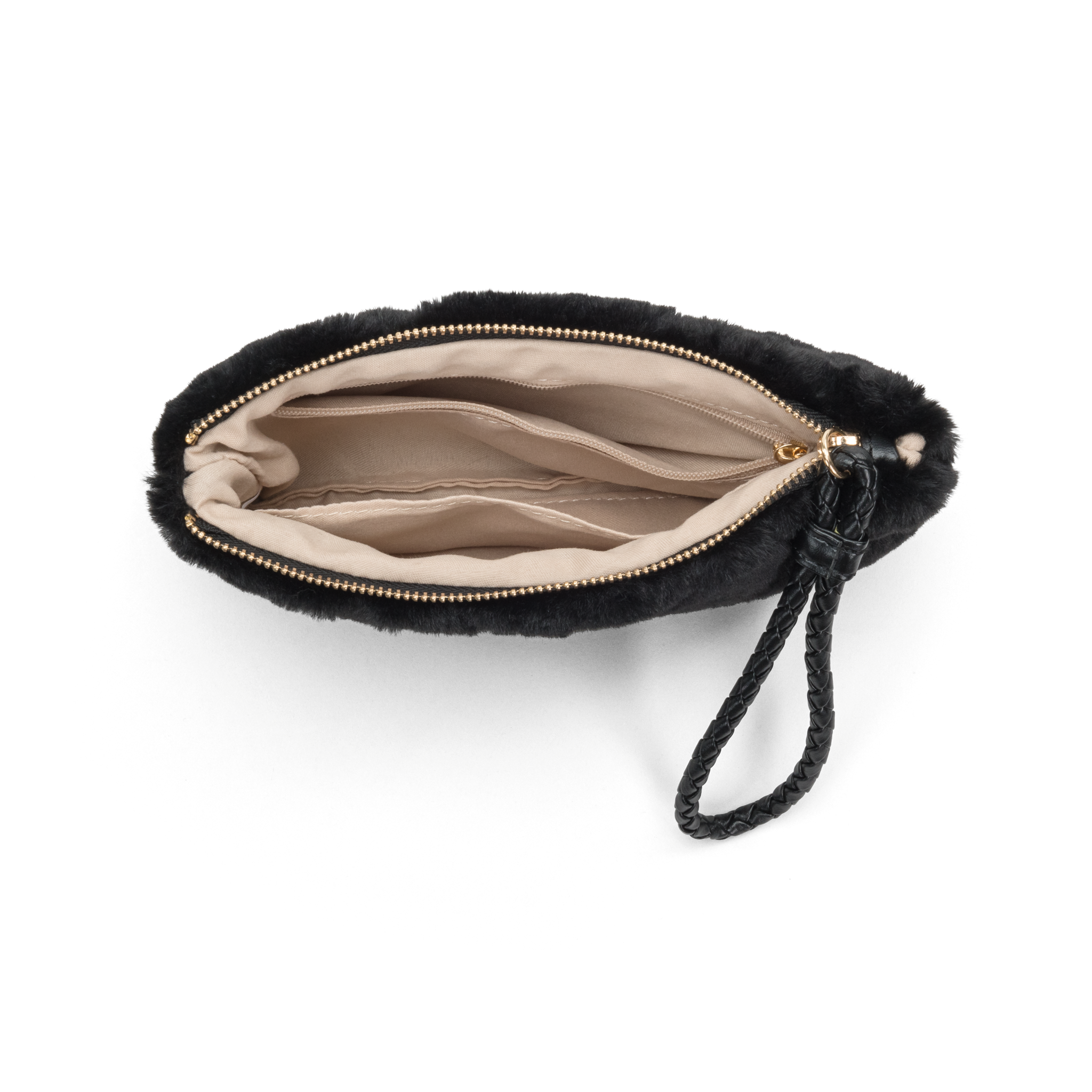 Clutch | Selskapsveske | Fuskepels | Sort | 8043255 Tjuvholmen