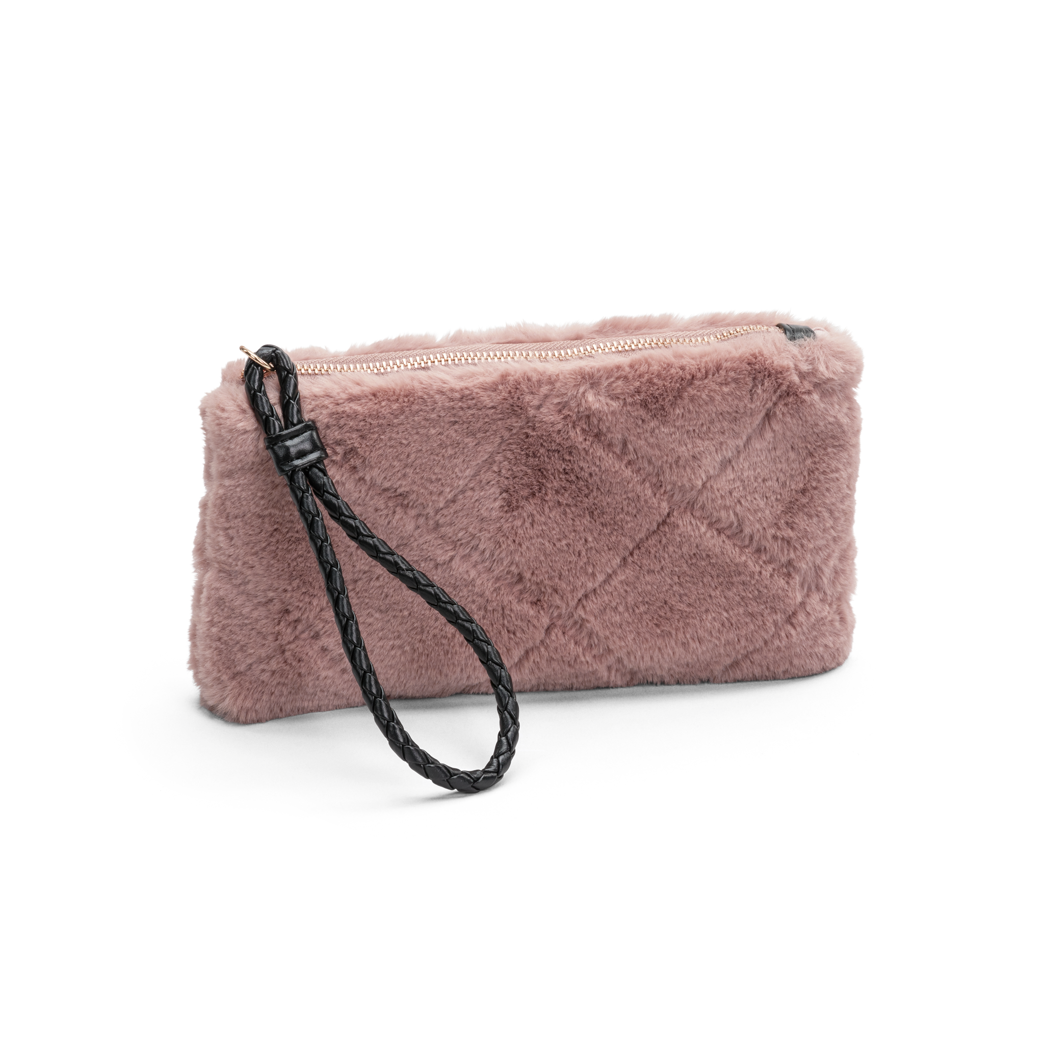 Clutch | Selskapsveske | Fuskepels | Rosa | 8043255 Tjuvholmen