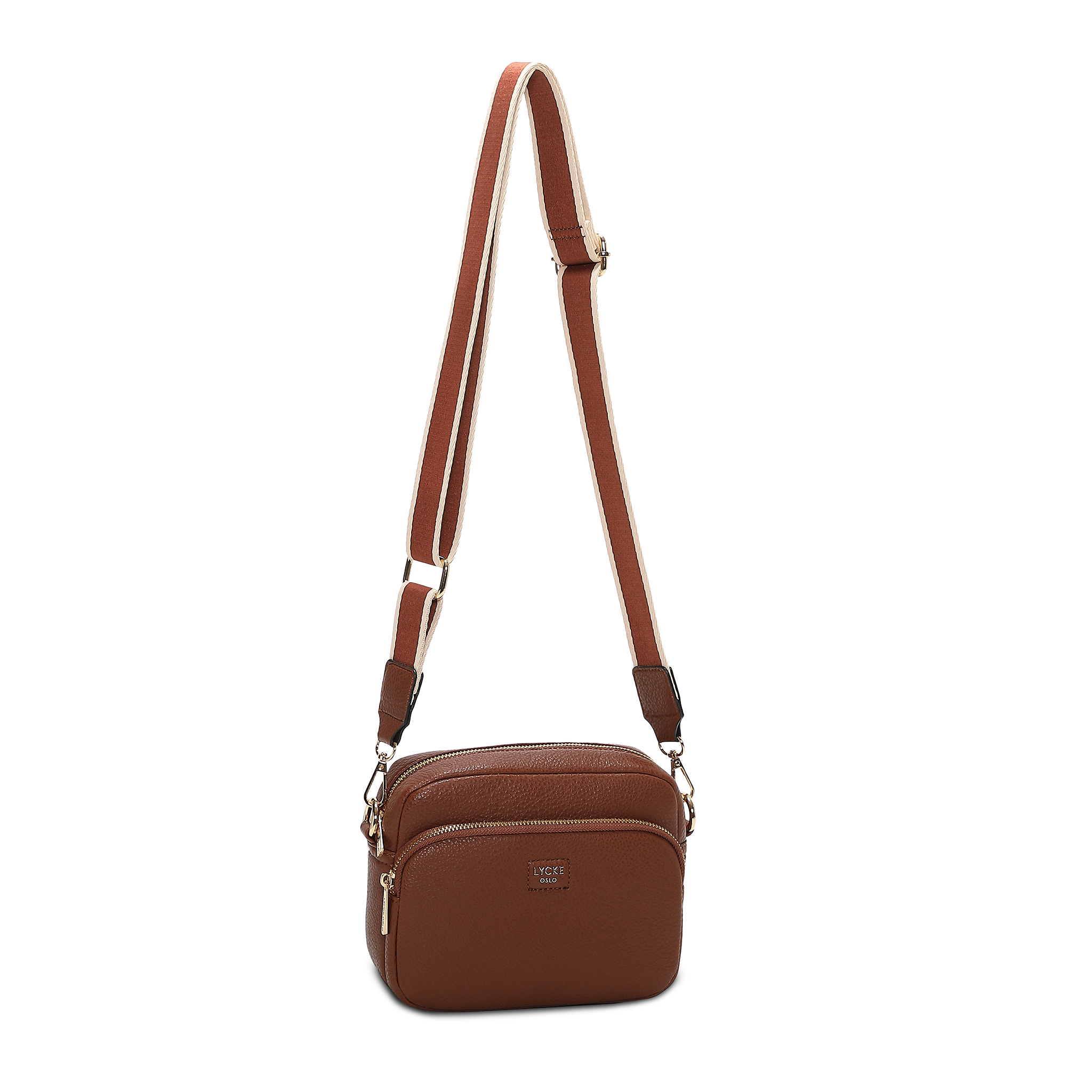 Crossbody veske | Brun | Utvendig lomme | 8043705 Alma