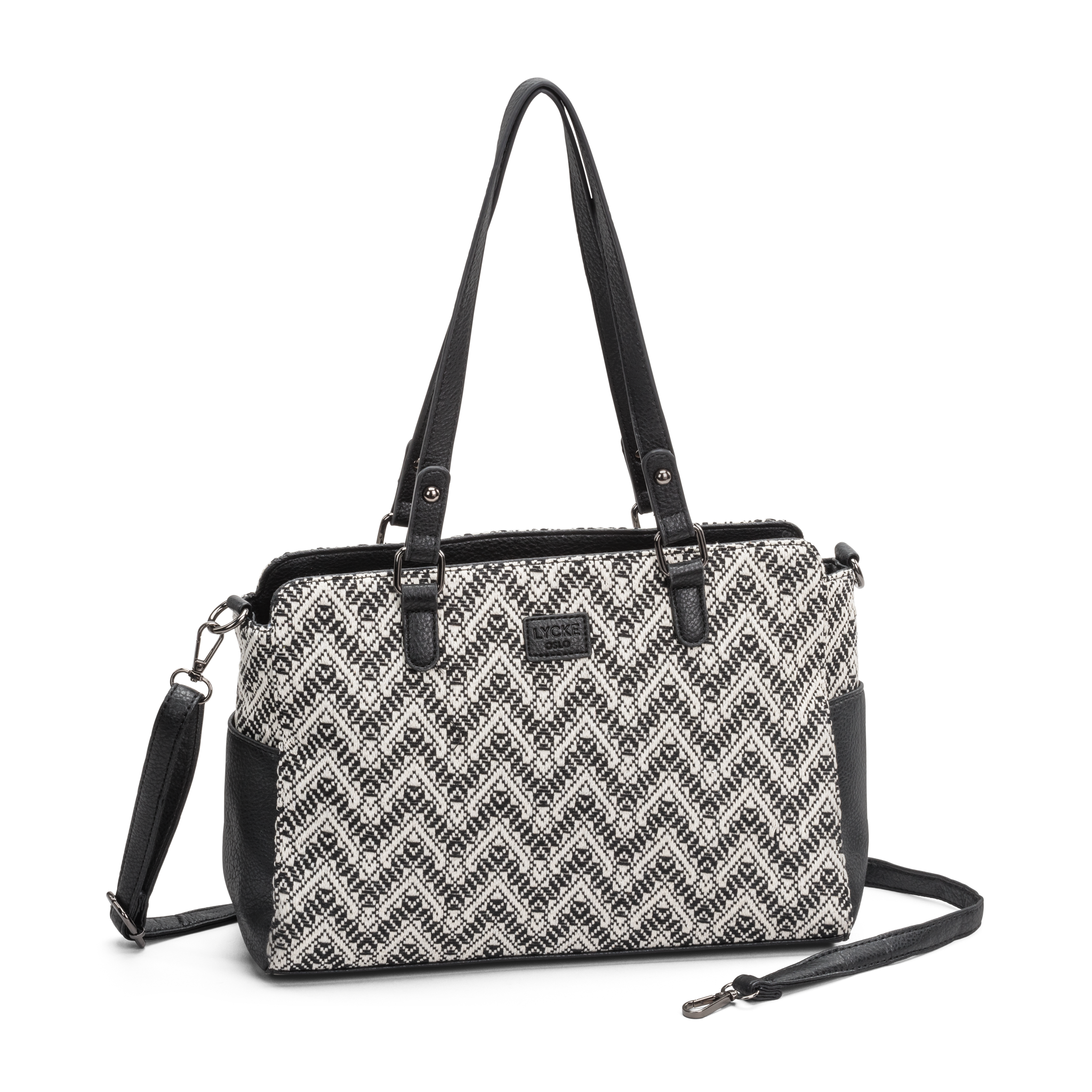 Håndveske | Sort/hvit | Crossbody | 8043707 Flora