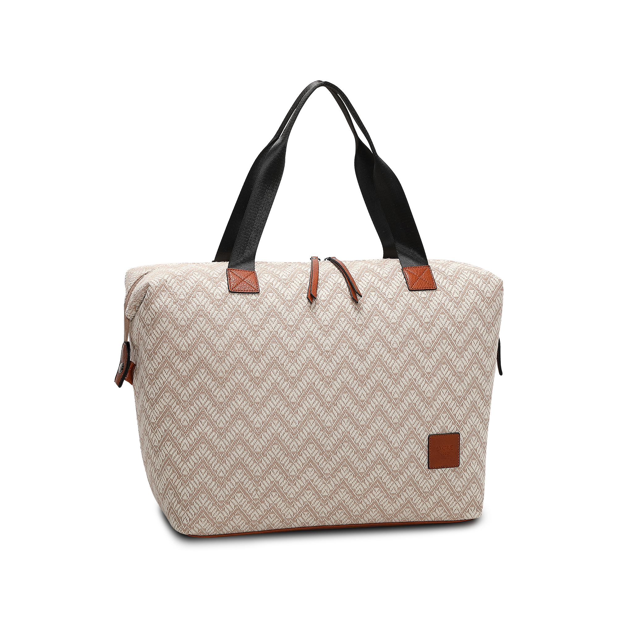 Weekendbag | Beige/hvit | Romslig Hovedrom | 8043708 Flora