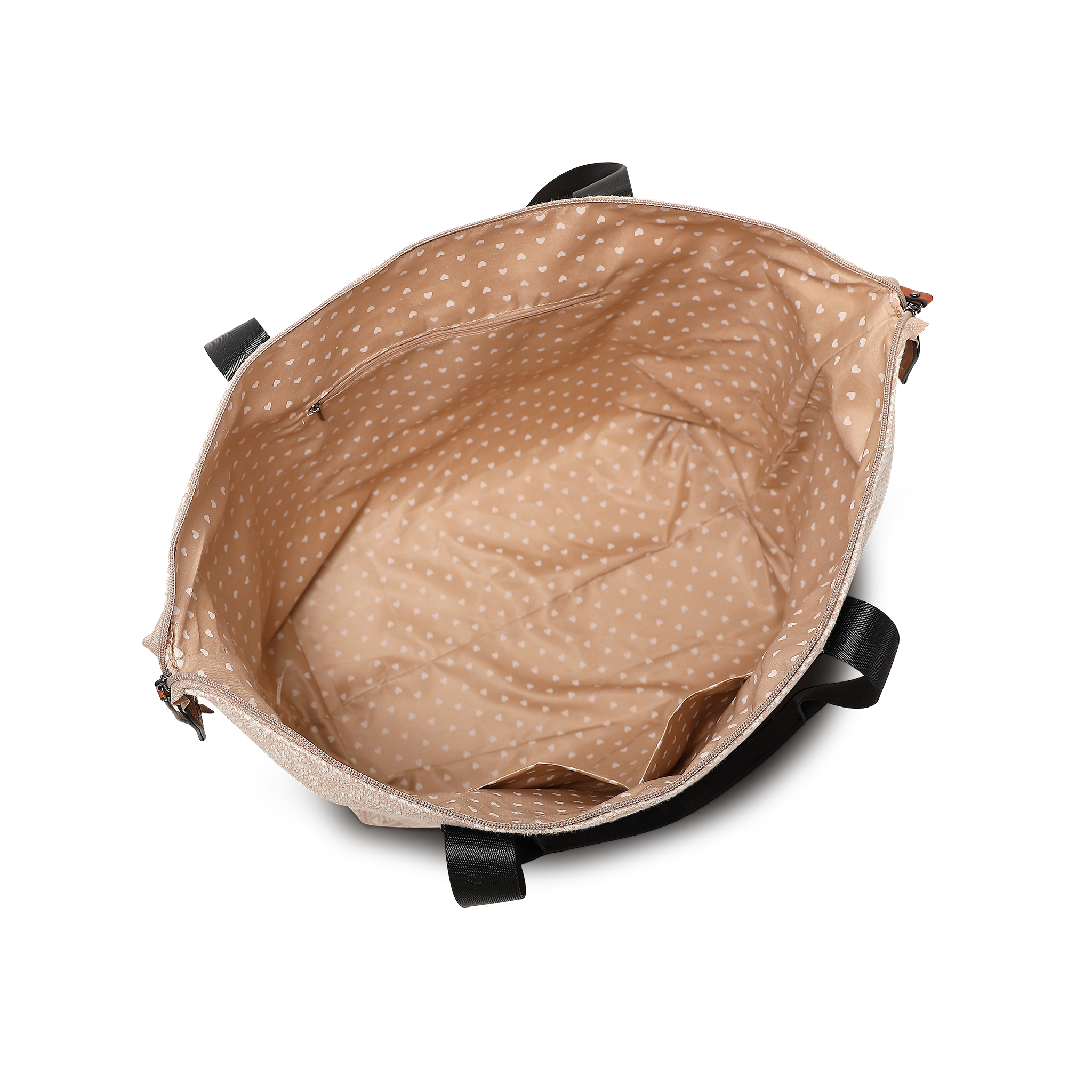 Weekendbag | Beige/hvit | Romslig Hovedrom | 8043708 Flora