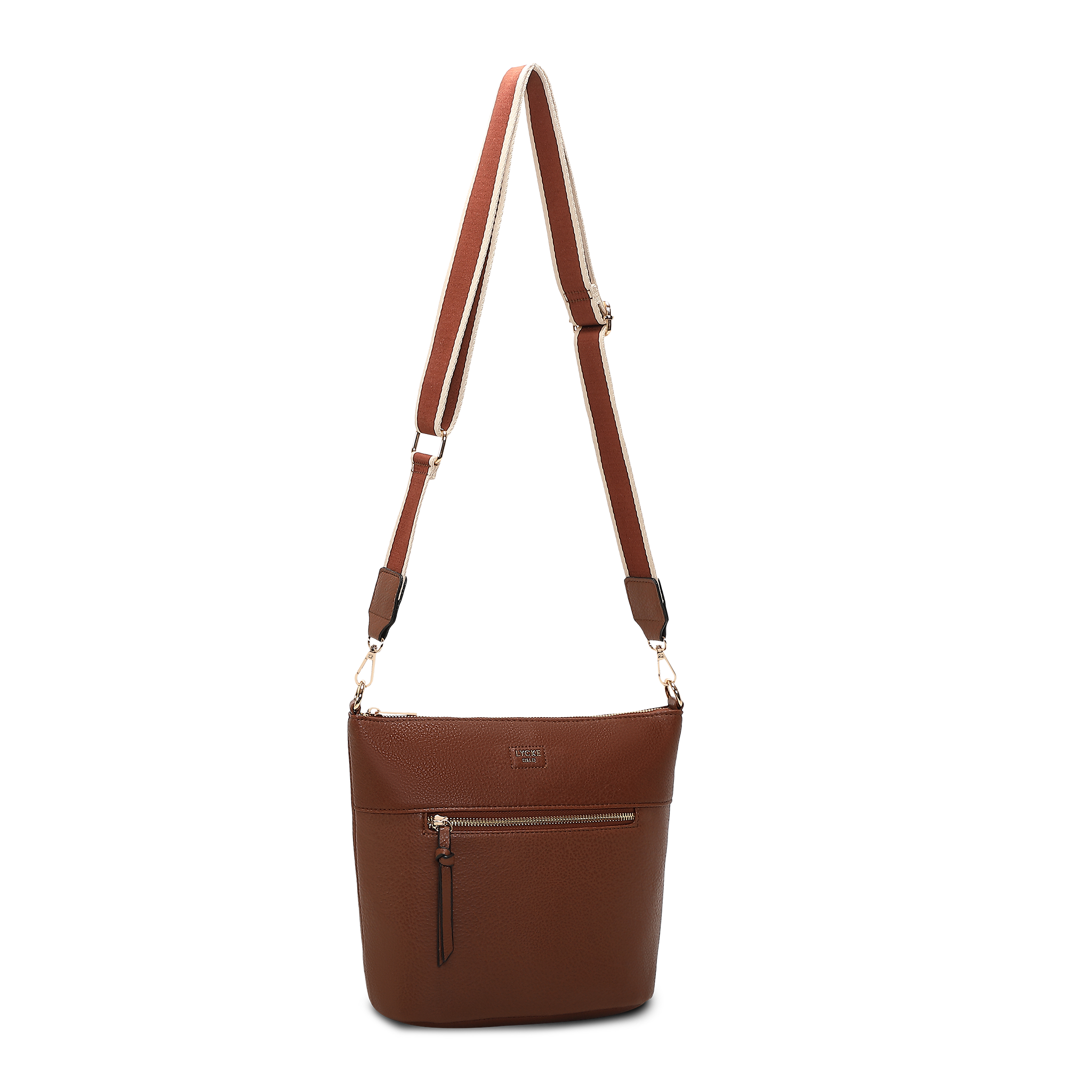 Bucket-veske | Glidelås lukking | Brun | 8053213 Alma