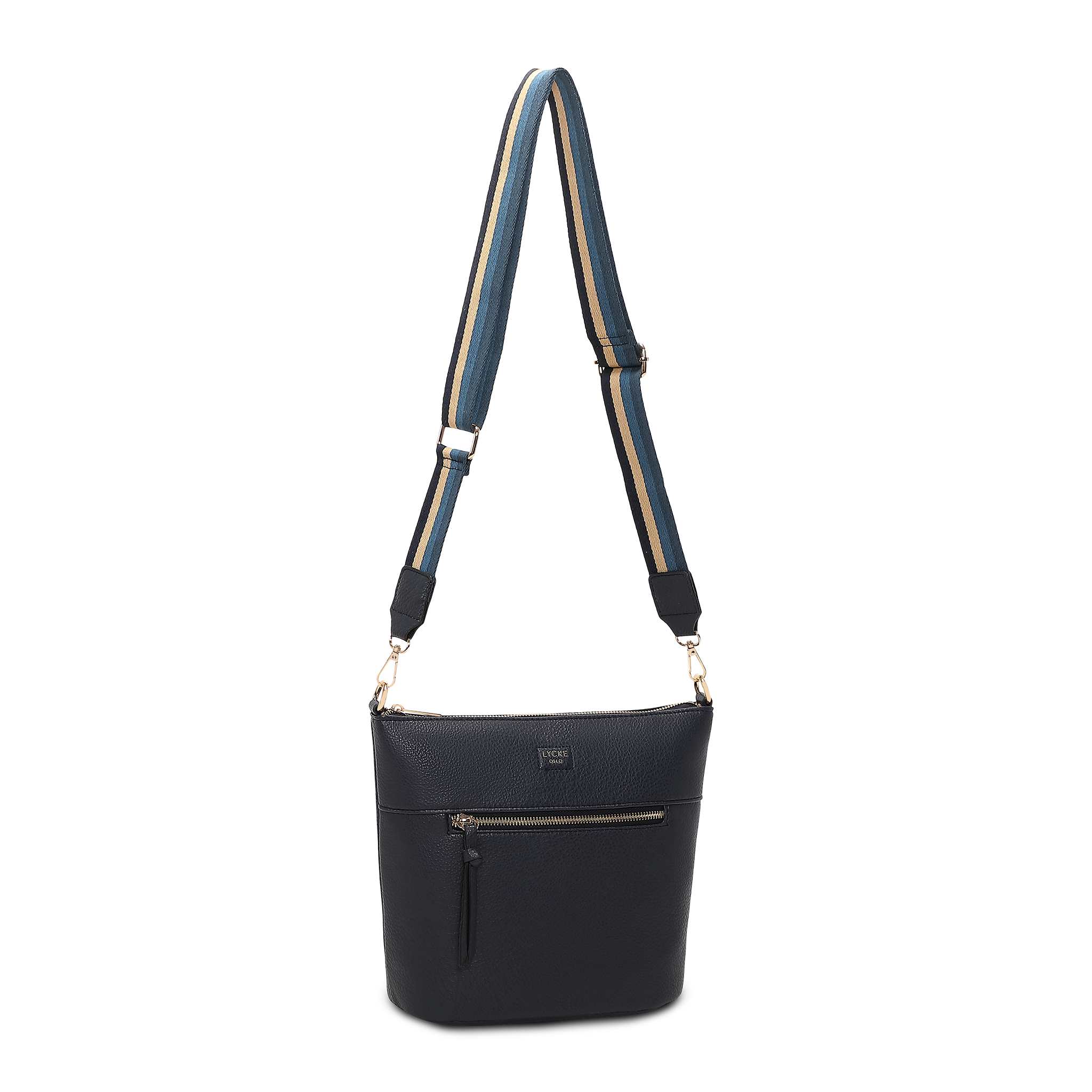Bucket-veske | Glidelås lukking | Navy | 8053213 Alma
