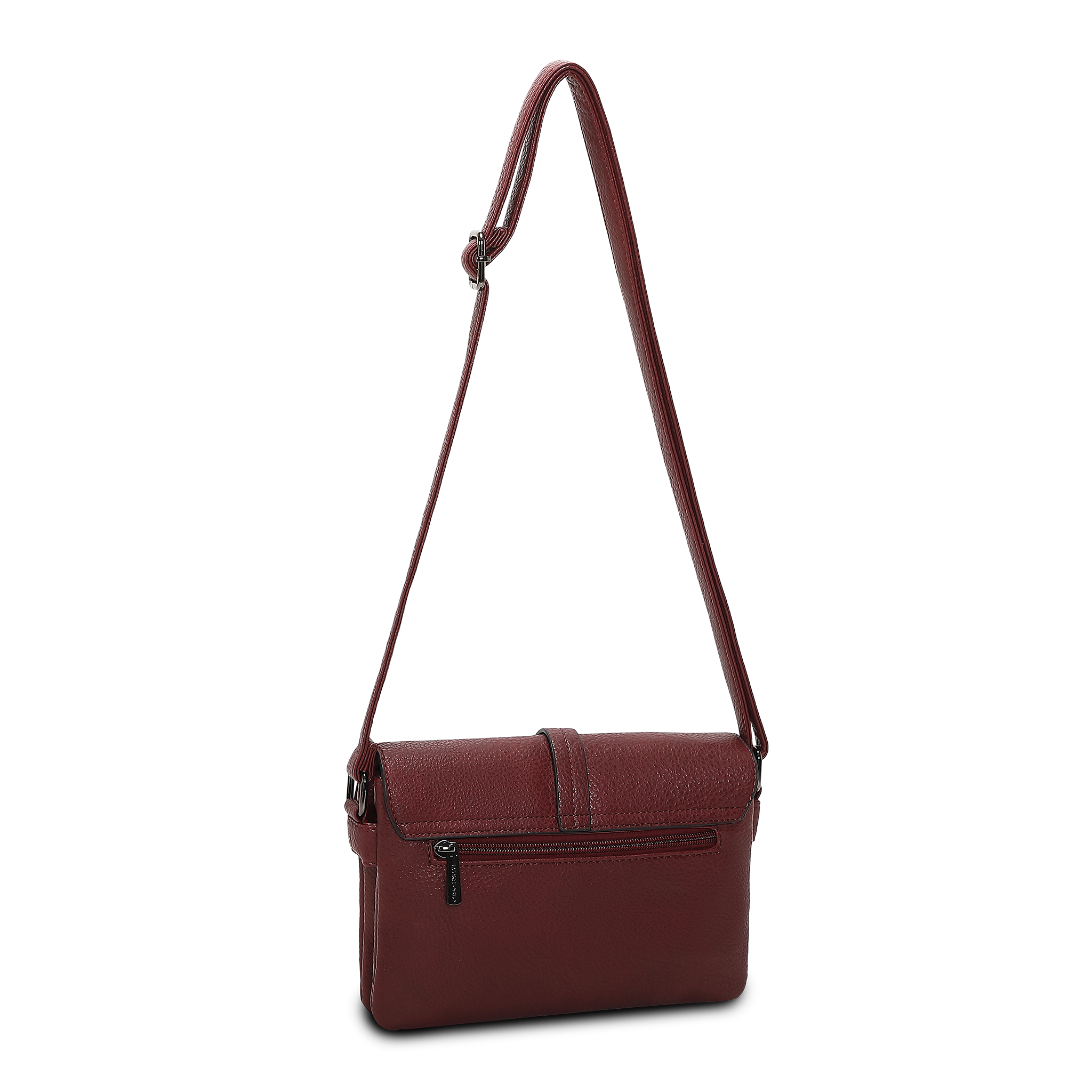Crossbody Veske | To hovedrom | Vinrød | 8053214 Doris