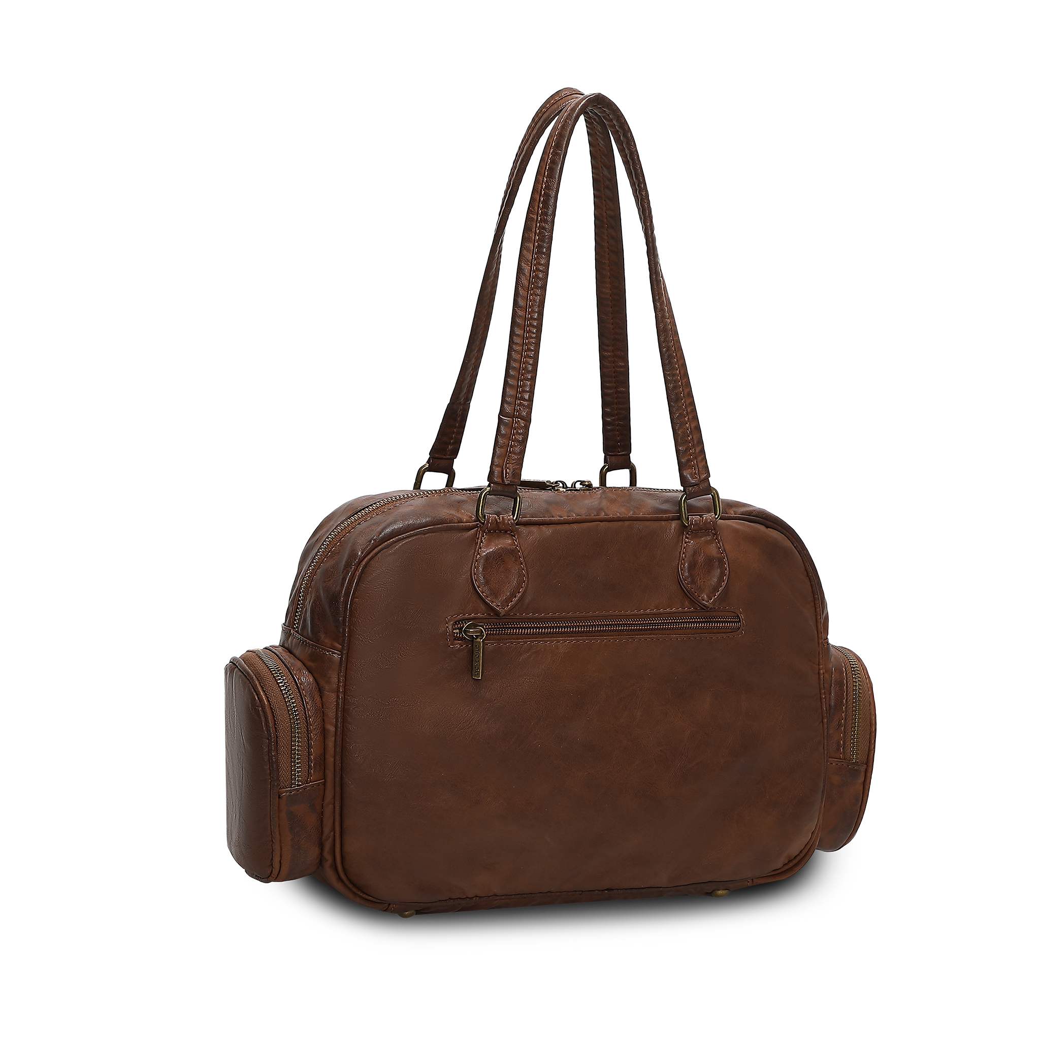 Skulderveske  | Mange lommer | Brun | 8053811 Harstad