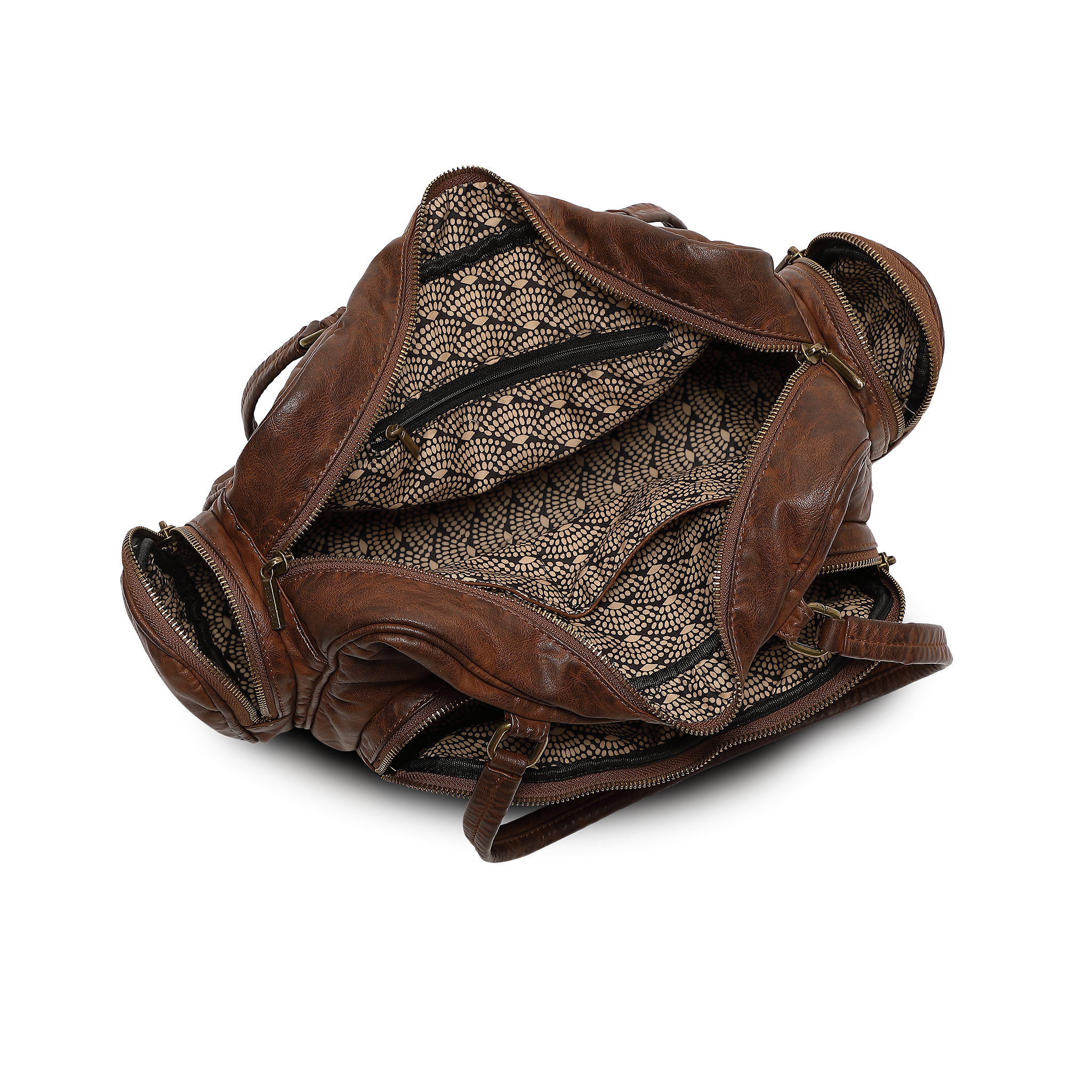 Skulderveske  | Mange lommer | Brun | 8053811 Harstad
