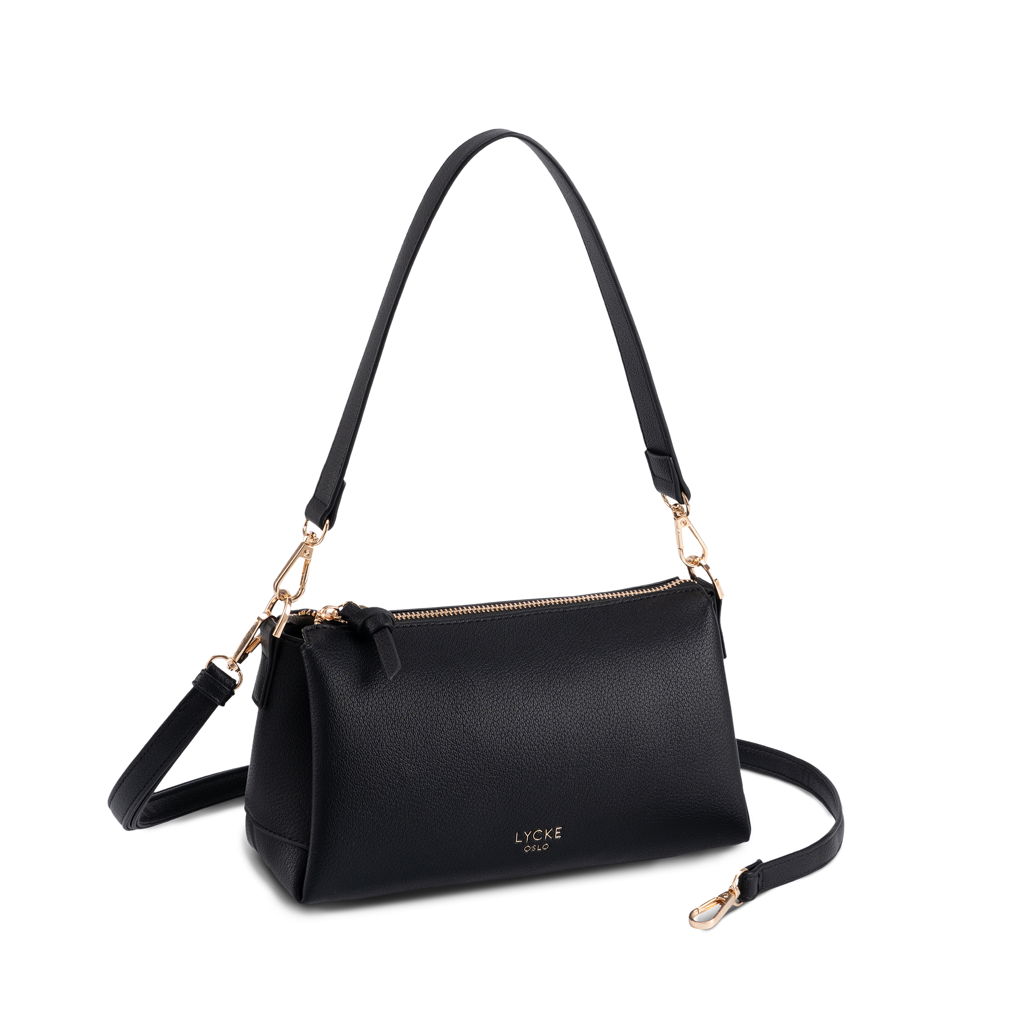 Skulderveske | mange rom | Sort | 8061140 Egersund