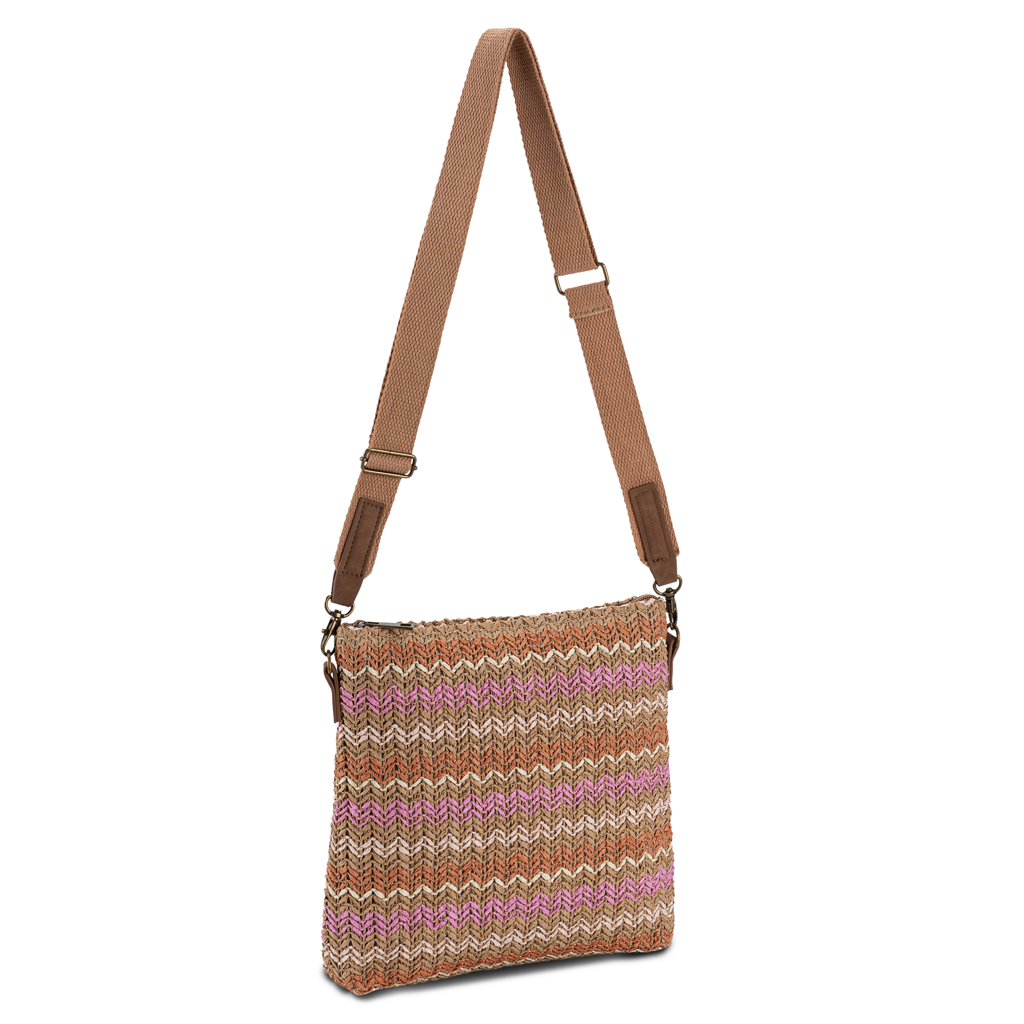 Lycke Crossbody Stråveske Rosa