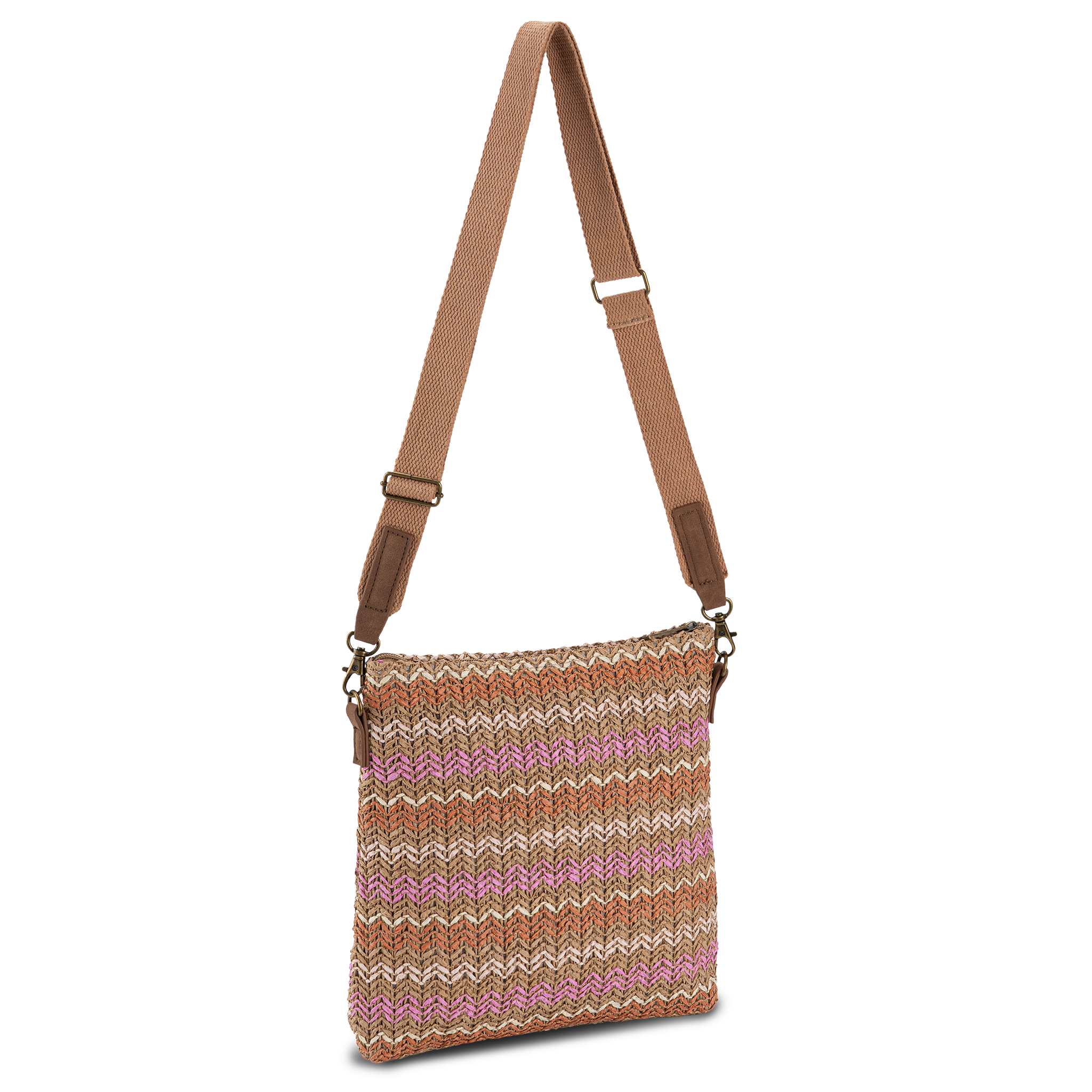 Lycke Crossbody Stråveske Rosa