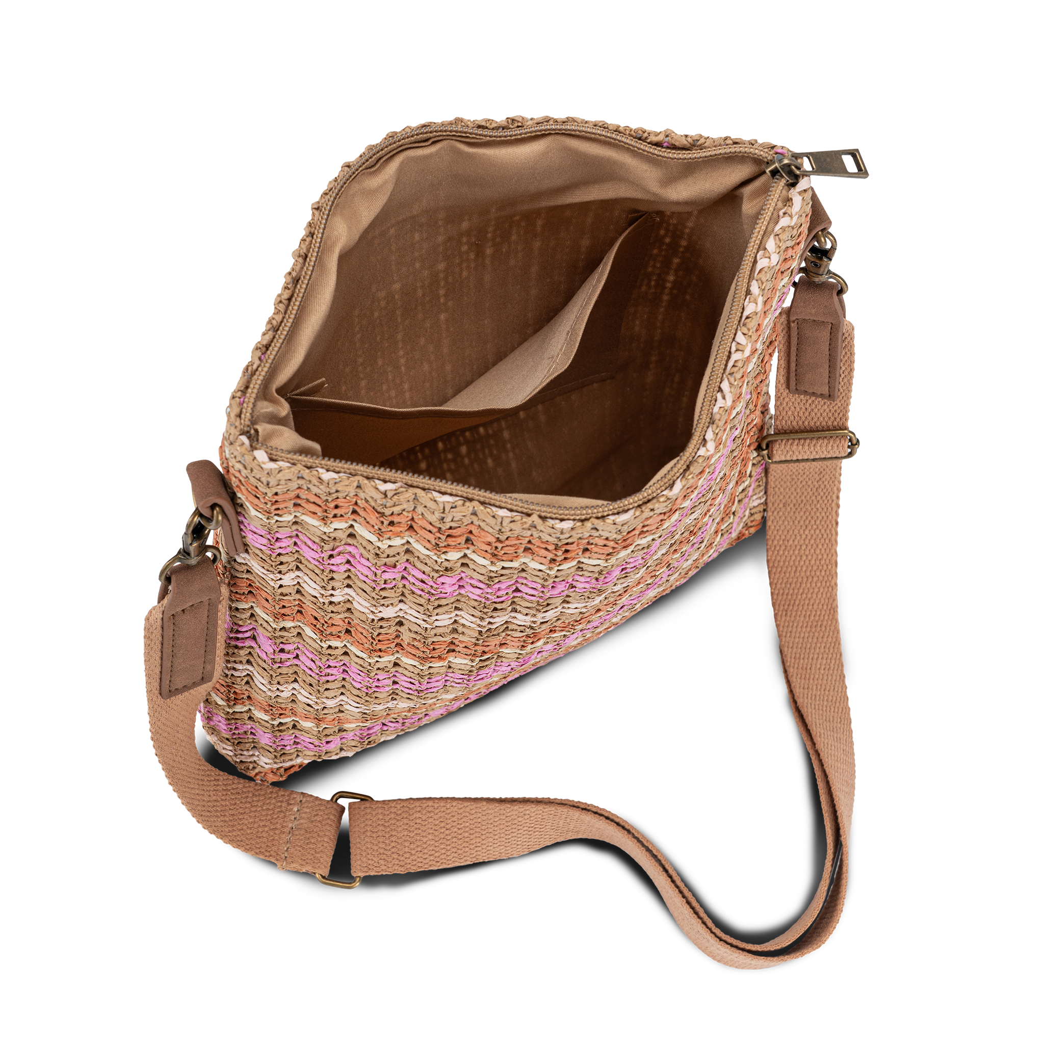 Lycke Crossbody Stråveske Rosa
