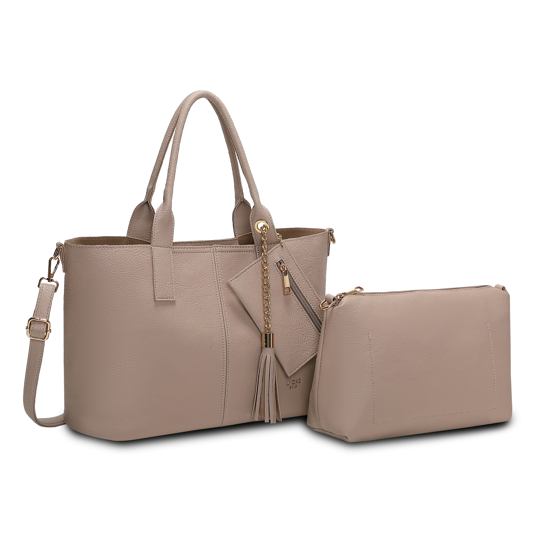Håndveske | 2 i 1 | Lys Taupe | Romslig | 8061500 Mary