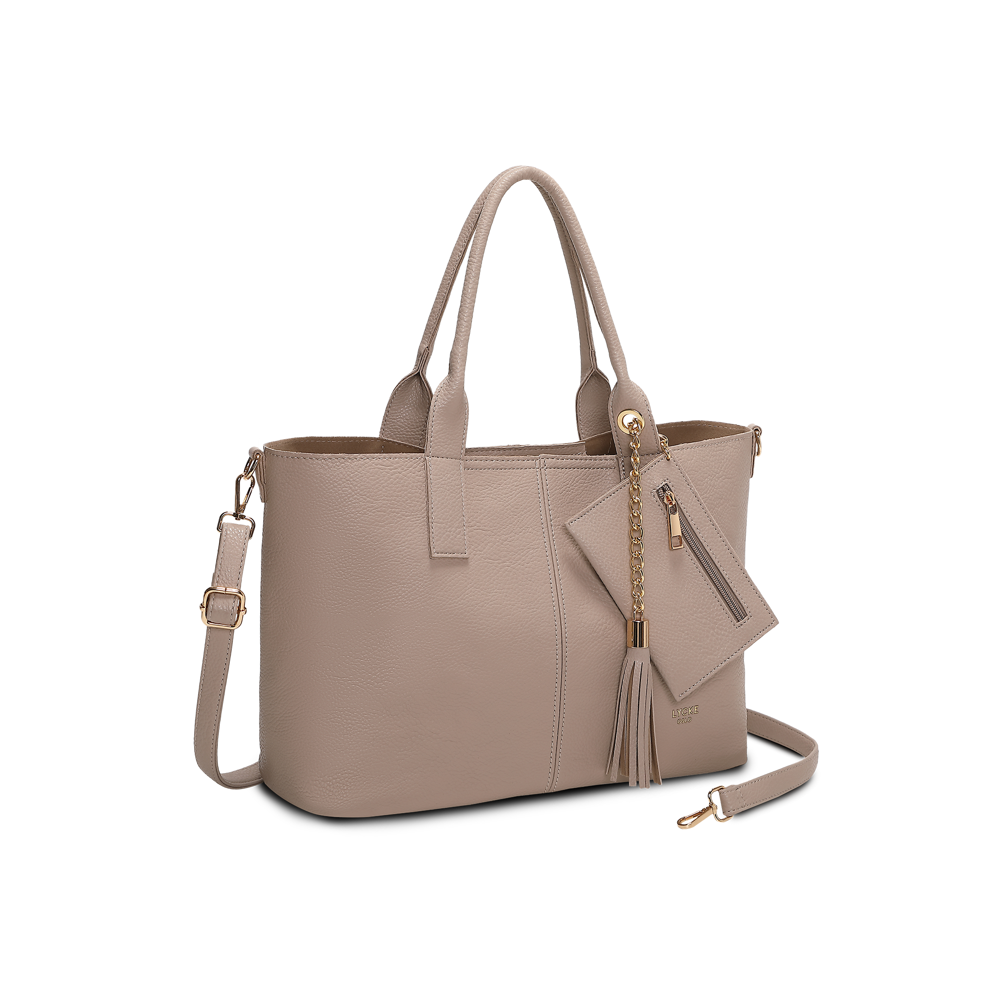 Håndveske | 2 i 1 | Lys Taupe | Romslig | 8061500 Mary