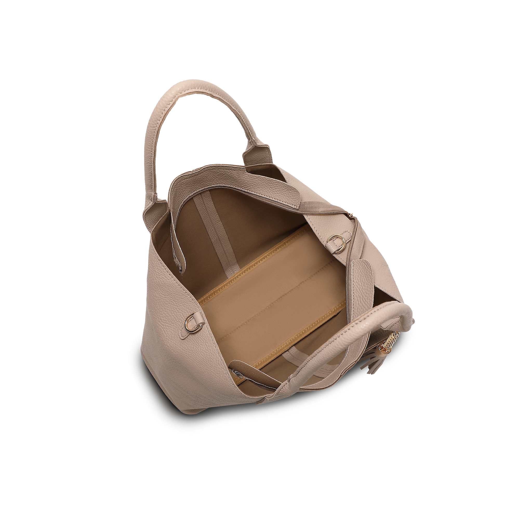 Håndveske | 2 i 1 | Lys Taupe | Romslig | 8061500 Mary