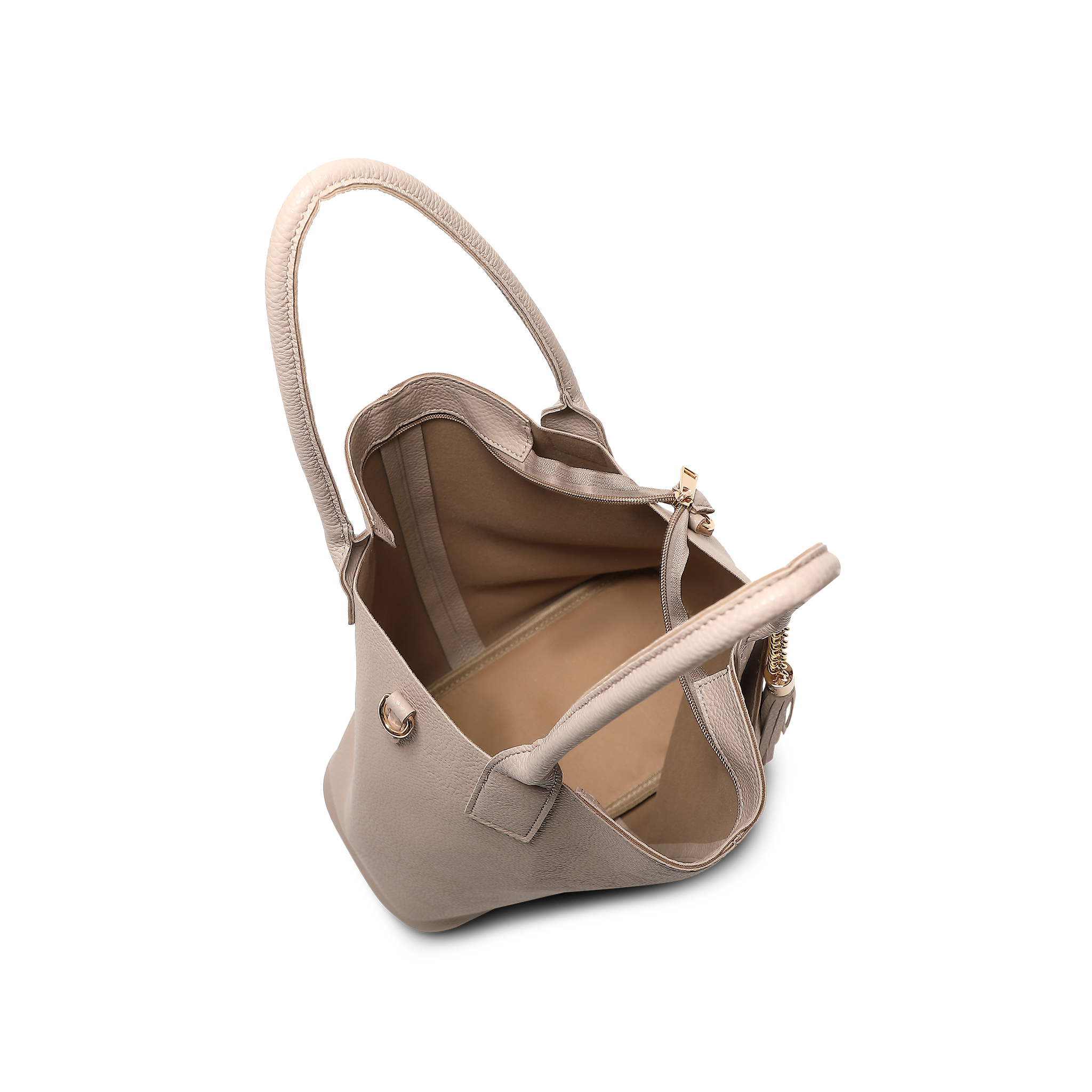 Tote bag | Imitert skinn | Lys Taupe | 8061501 Mary