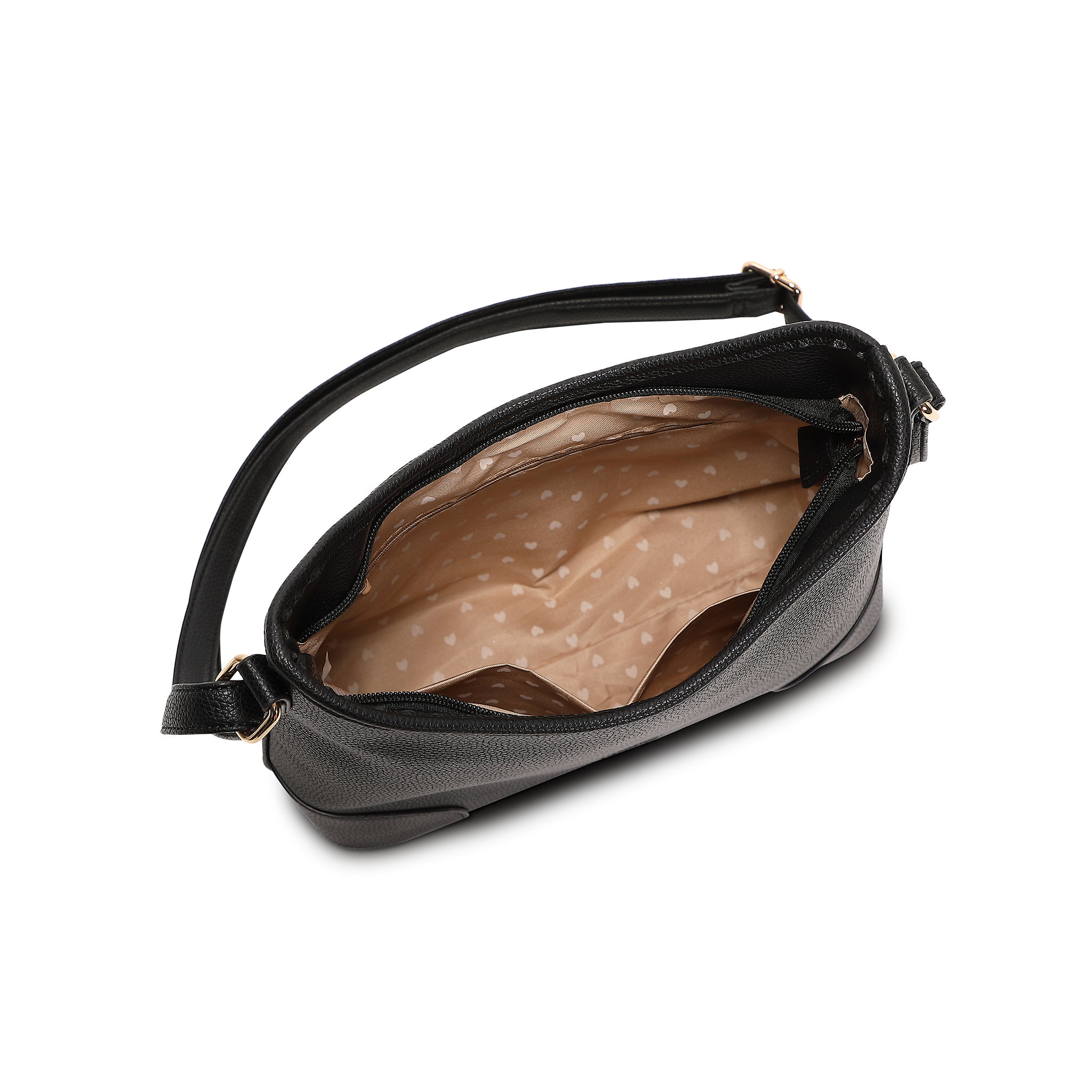 Skulderveske med lang reim | Sort | 8061515 Saga