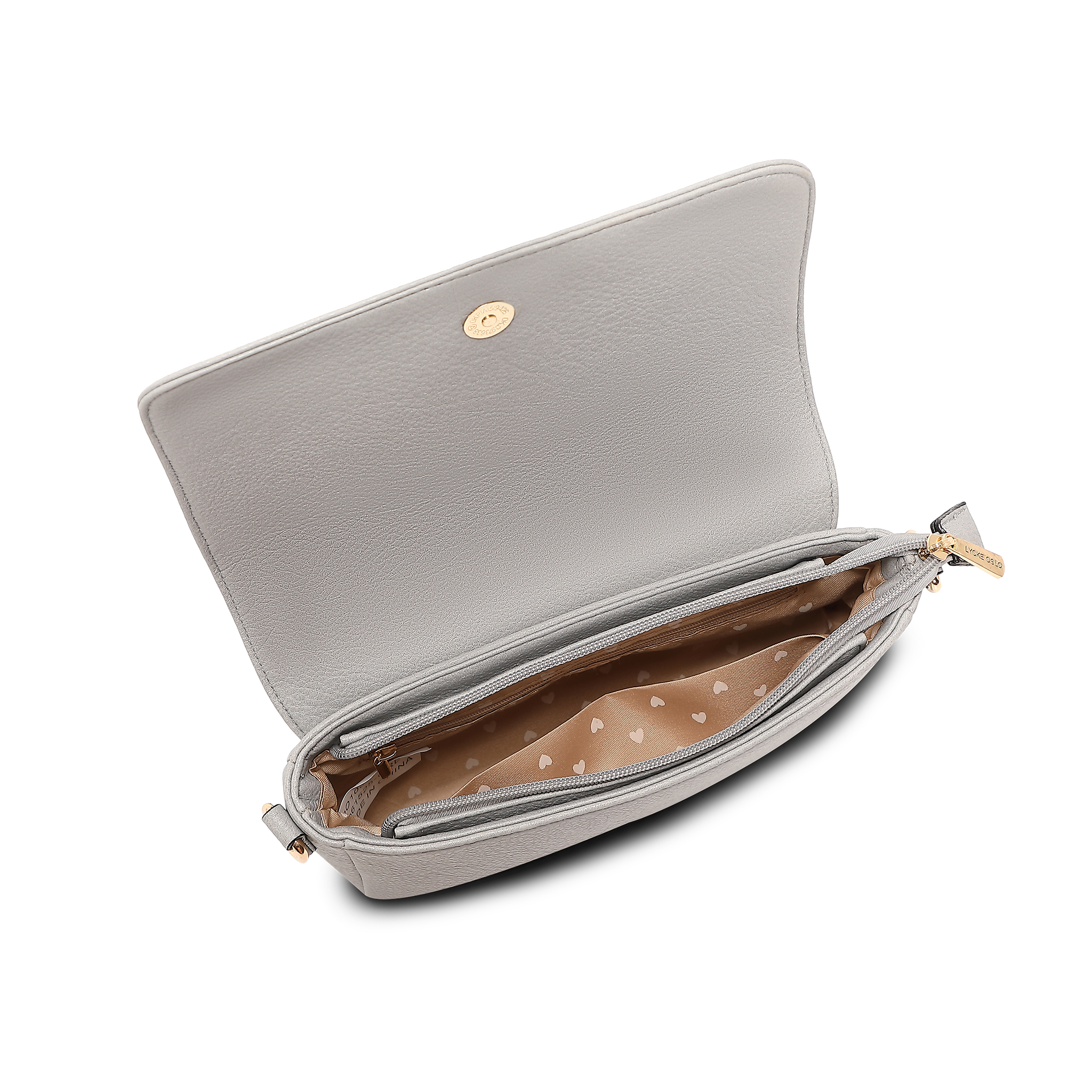 Alma Crossbody Veske – Grå, To reimer