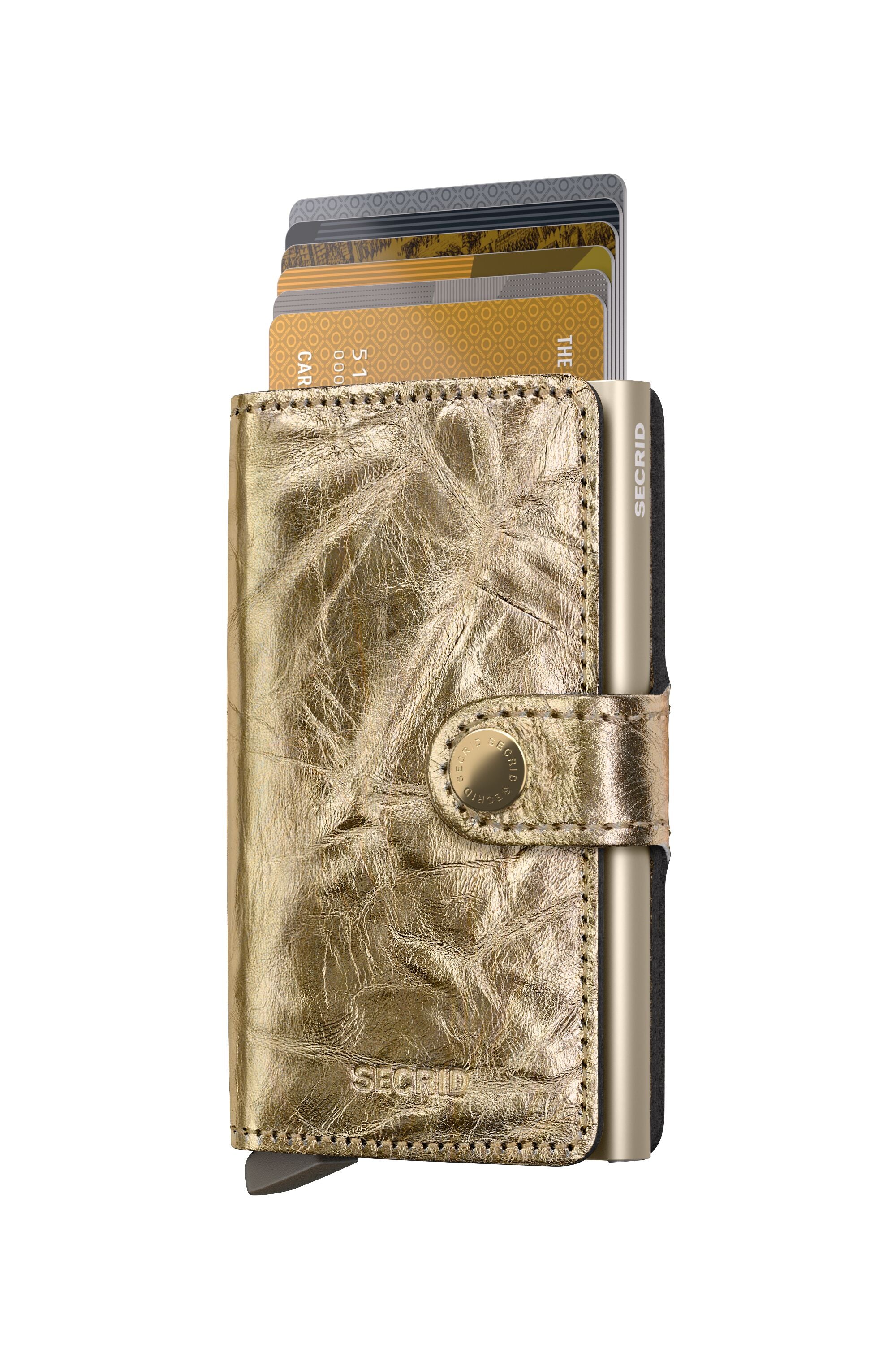 Kortholder | Lommebok | Gold | Pop-Up | Secrid Miniwallet