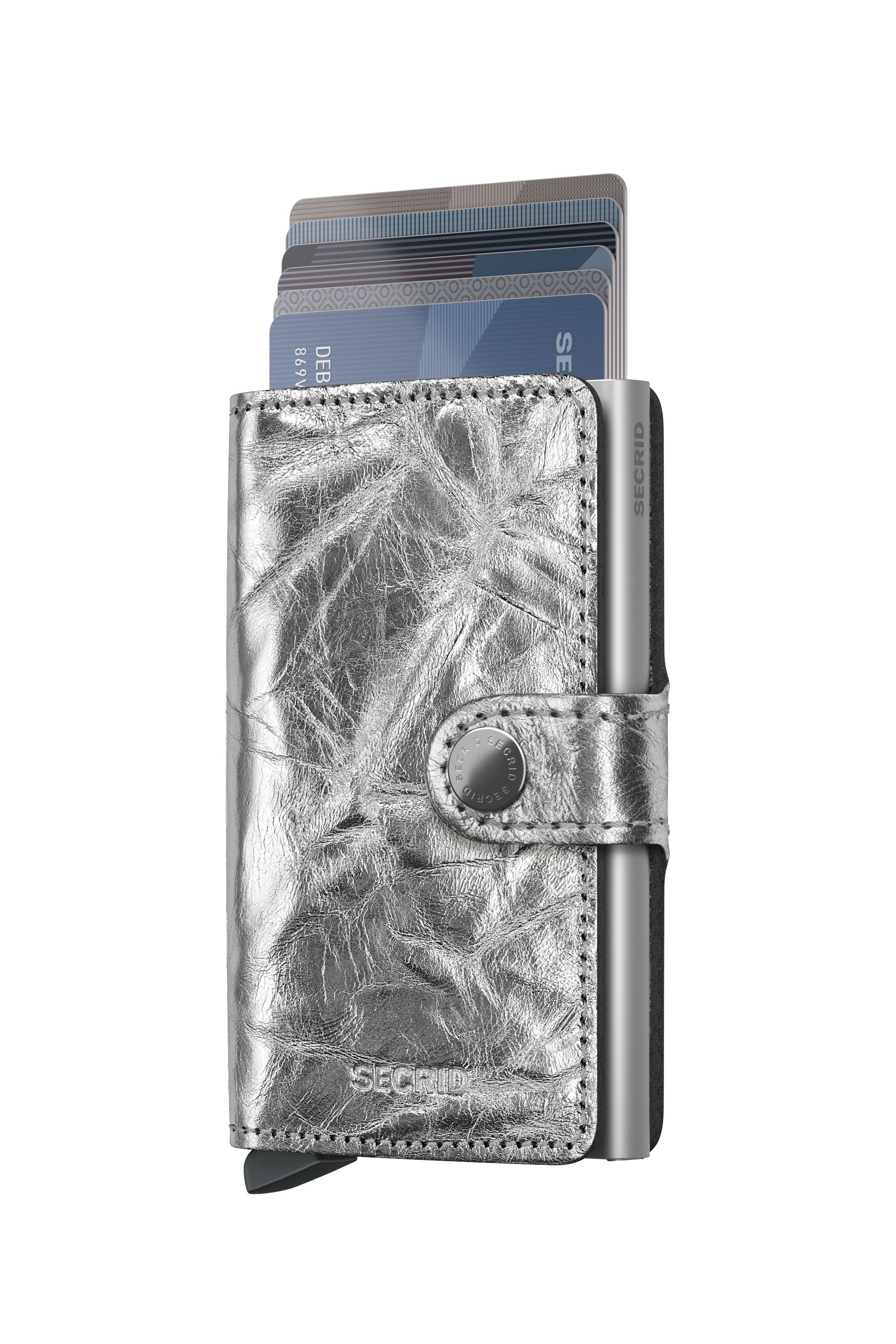 Kortholder | Lommebok | Silver | Pop-Up | Secrid Miniwallet