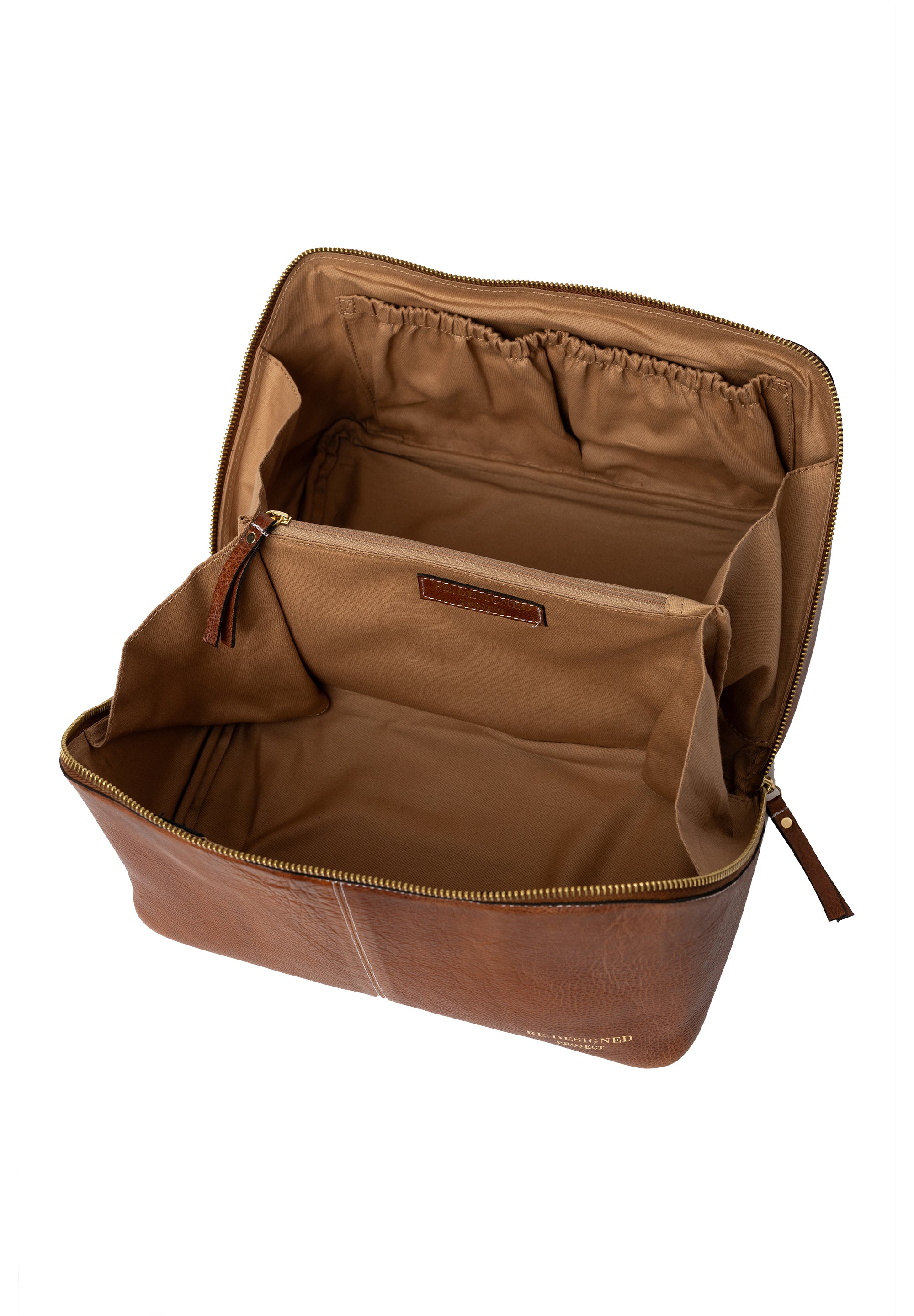 Strikkeoppbevaring | Skinn | Walnut/Gold | Project 10