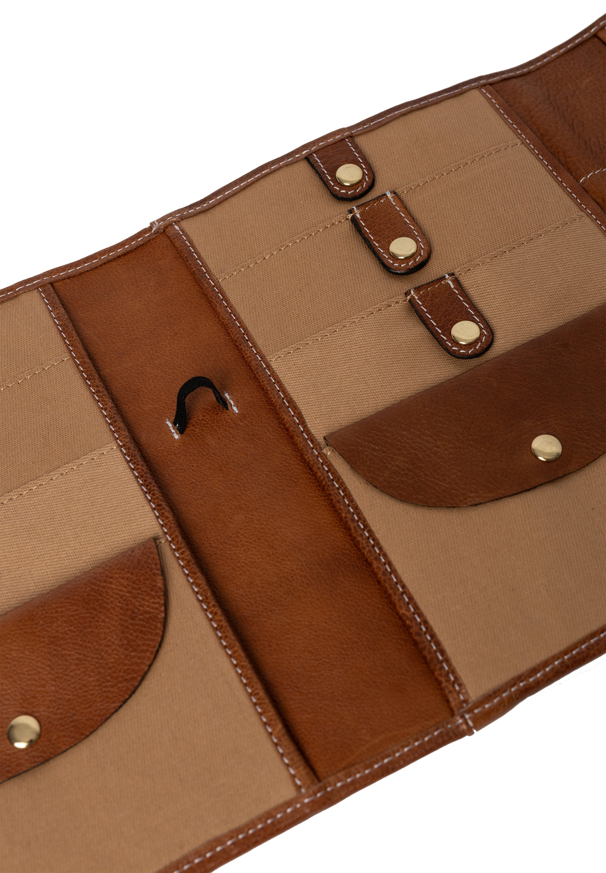 Project 14 Strikkeetui – Skinn, Walnut/Gull