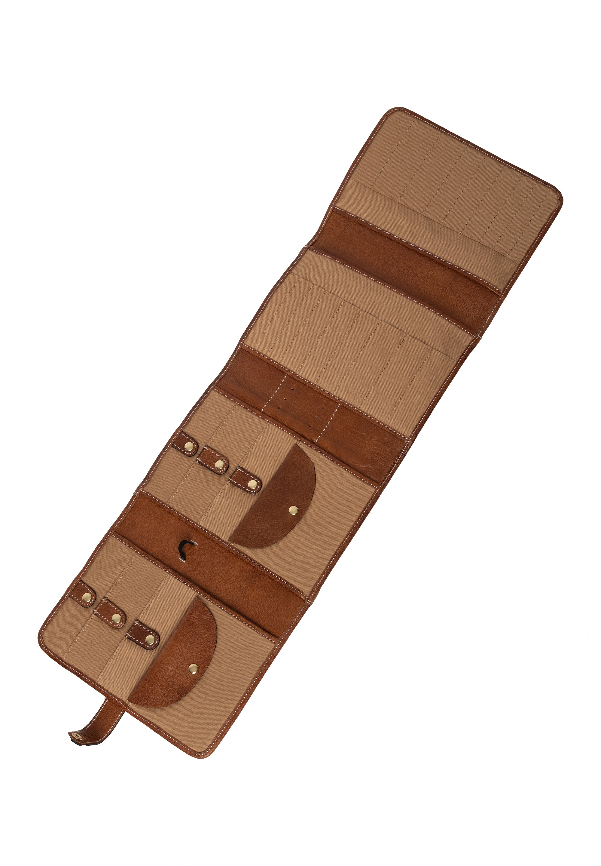 Project 14 Strikkeetui – Skinn, Walnut/Gull
