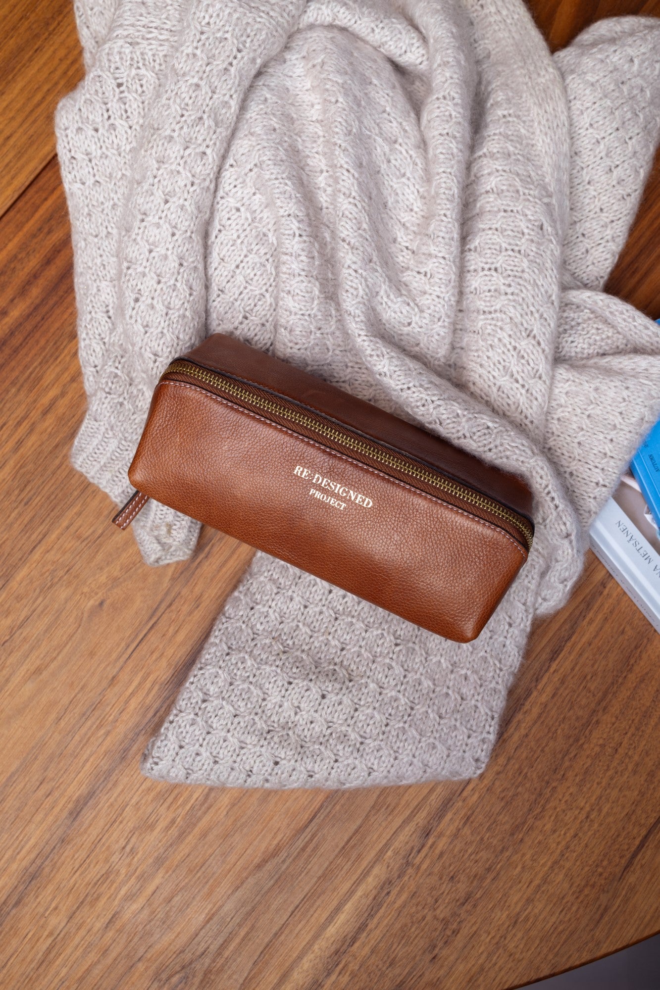 Strikkemappe | Skinn | Walnut | Project 41