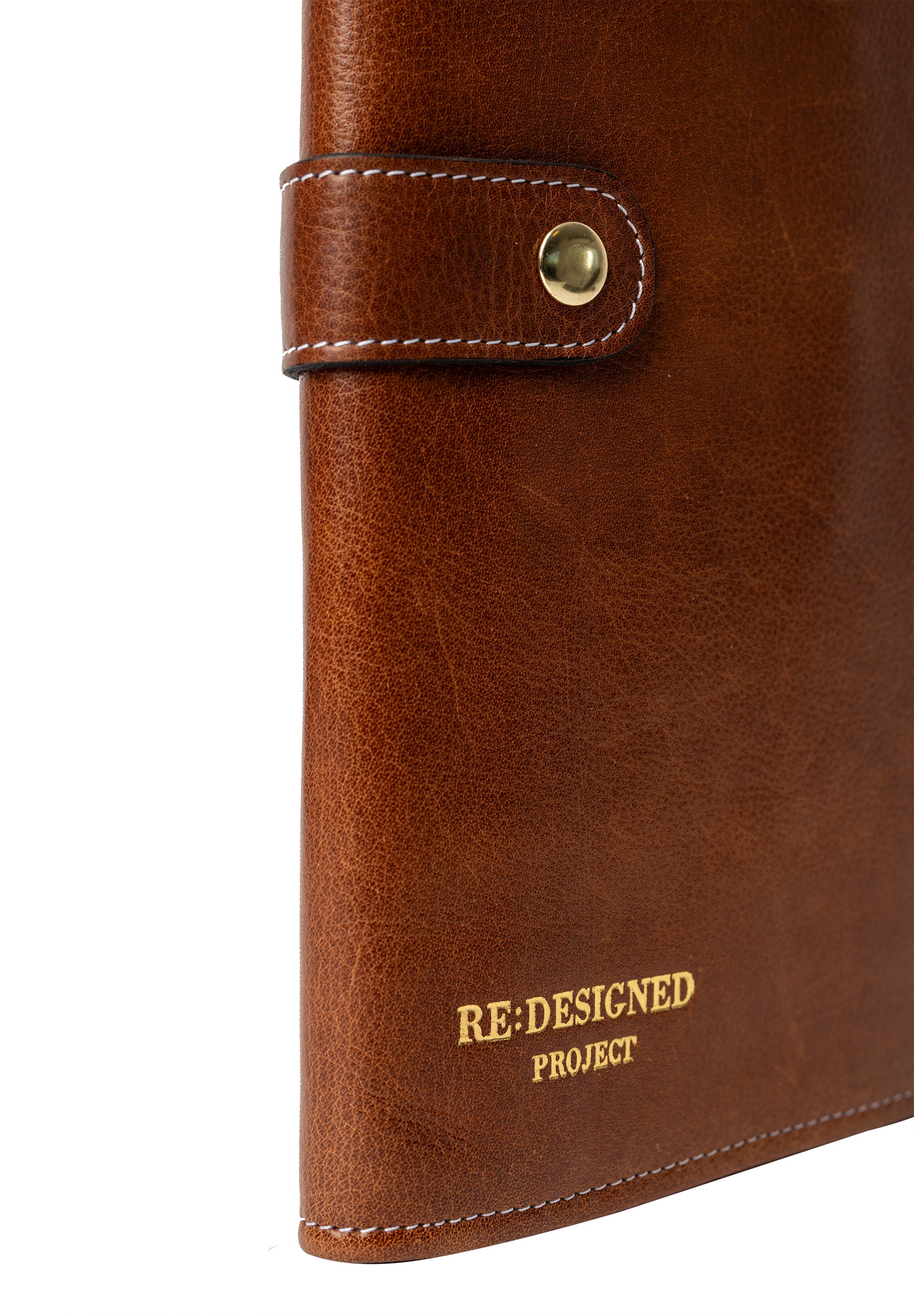 Strikkeetui | Skinn | Valnut/gull | Project 82