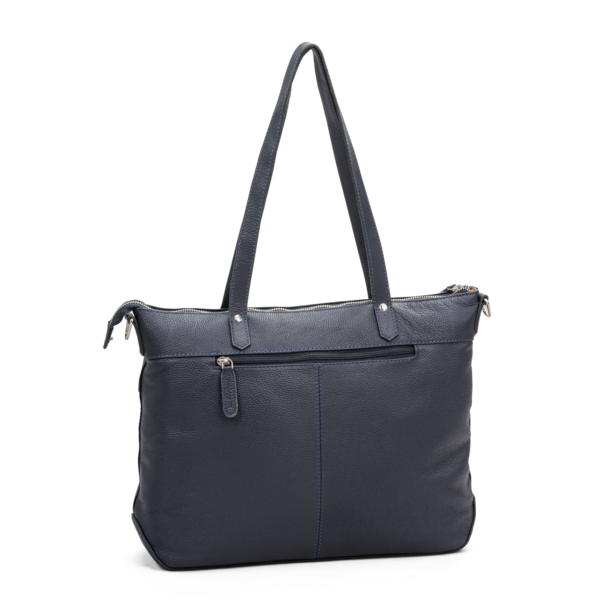 Tote Bag – Skinn, Blå, Stor