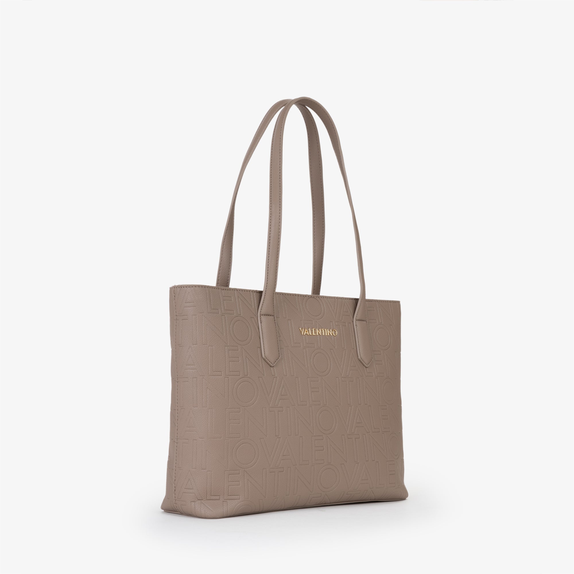 Skulderveske | Taupe | Romslig | Logoprint | PANSY