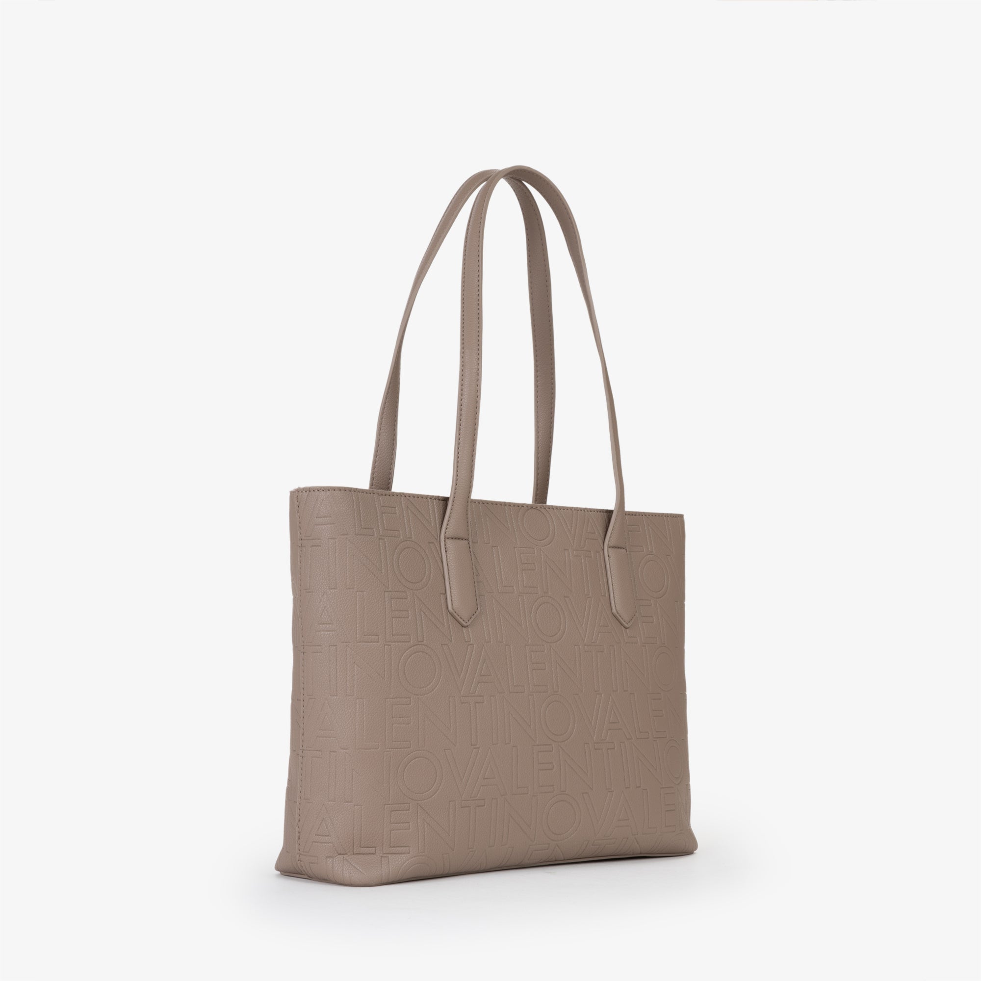 Skulderveske | Taupe | Romslig | Logoprint | PANSY