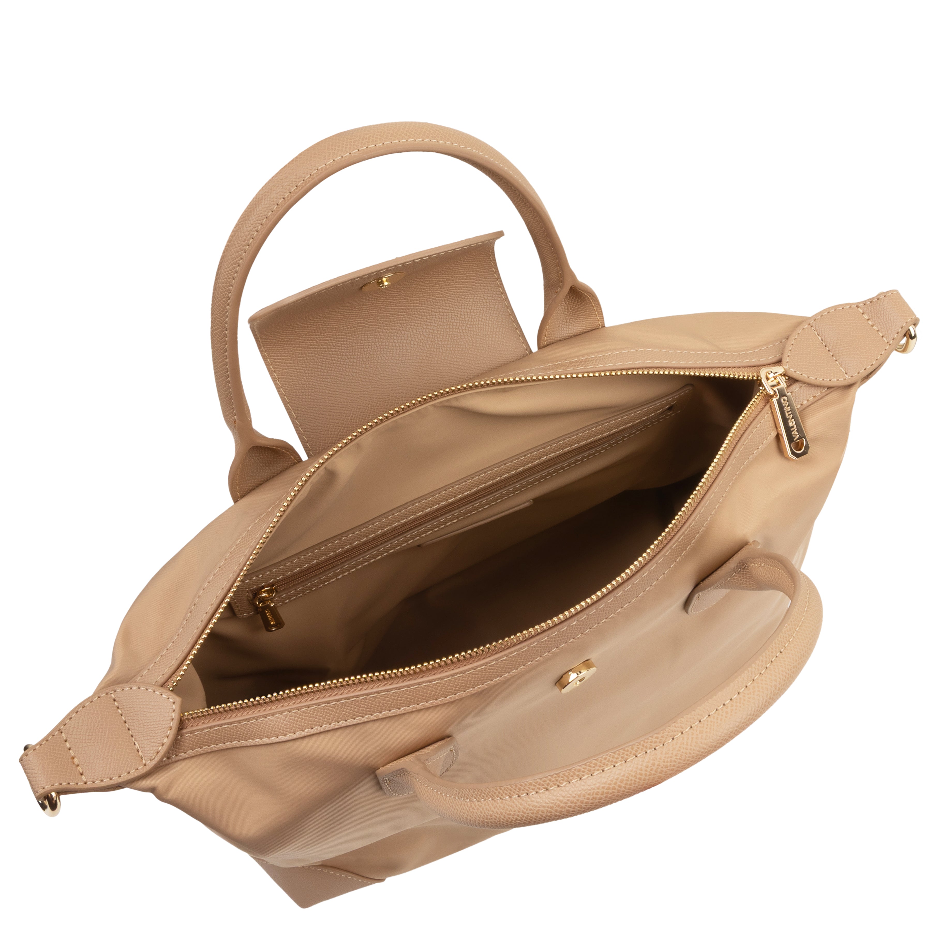 Håndveske | Nylon | 2 langreim | Beige | JOLLY RE