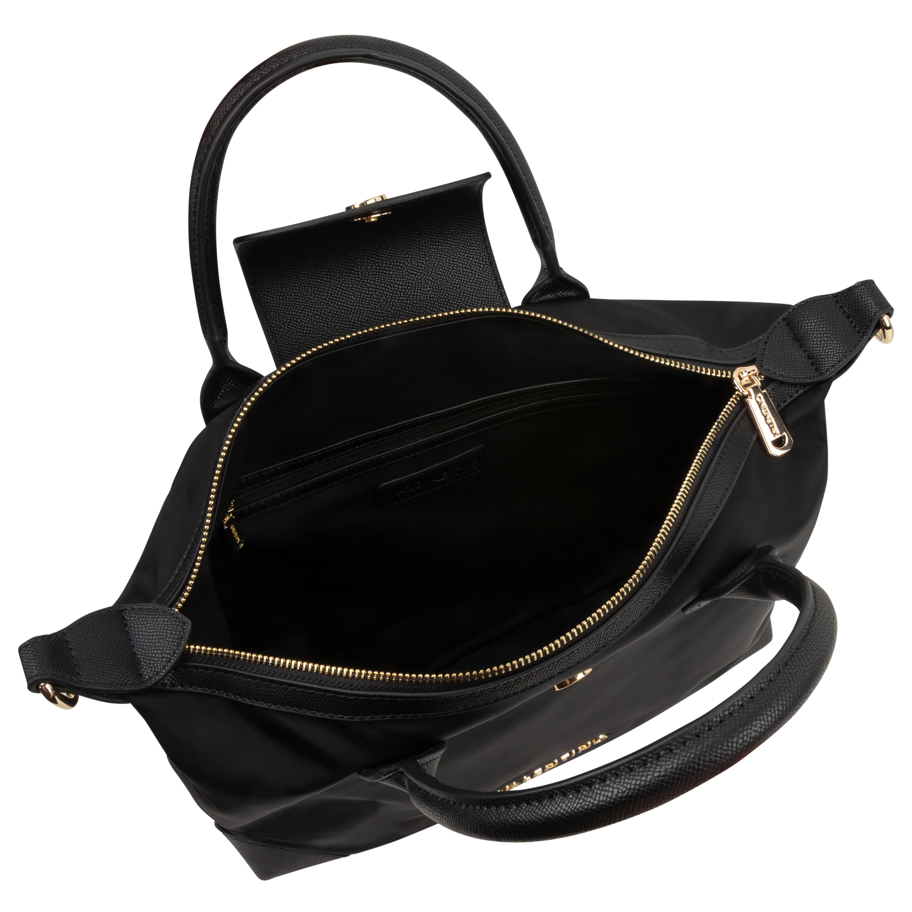 Håndveske | Nylon | 2 langreim | Sort | JOLLY RE