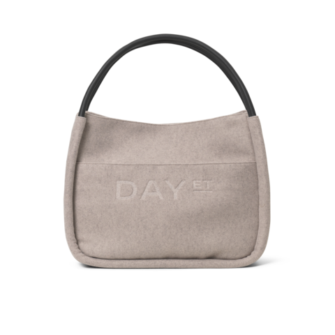 Shopper | Skulderveske | Taupe Melange | Day Woolen Check Small