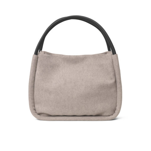 Shopper | Skulderveske | Taupe Melange | Day Woolen Check Small