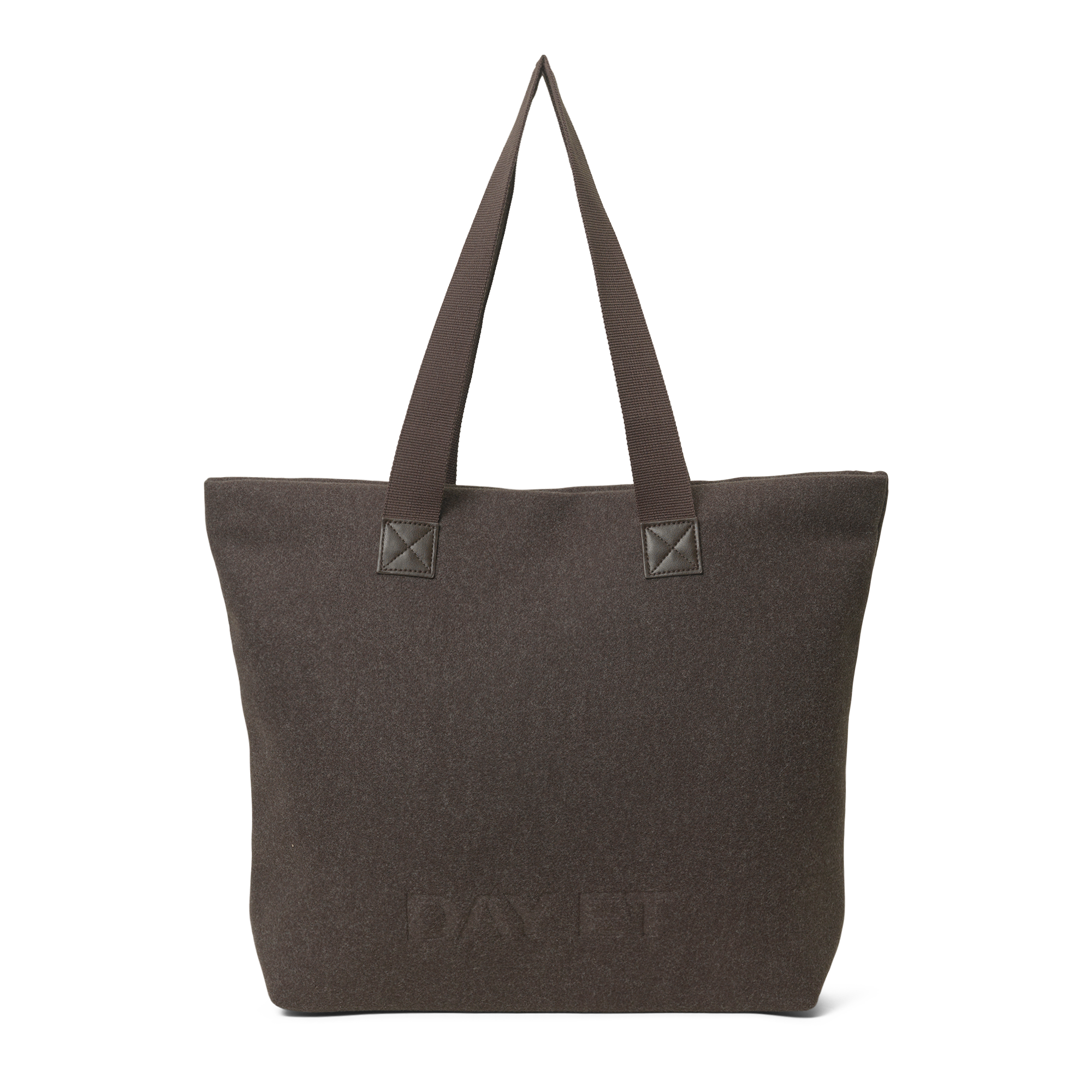 Skulderveske | Lukkes med glidelås | Chocolate Melange | Day Woolen Bag