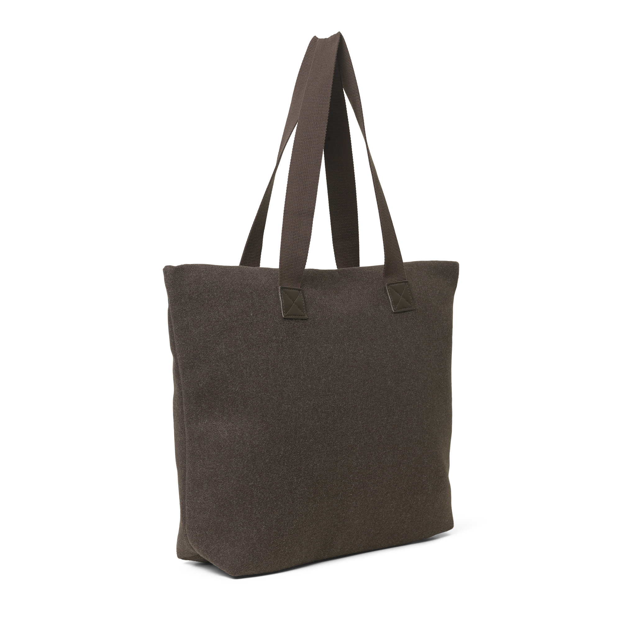 Skulderveske | Lukkes med glidelås | Chocolate Melange | Day Woolen Bag