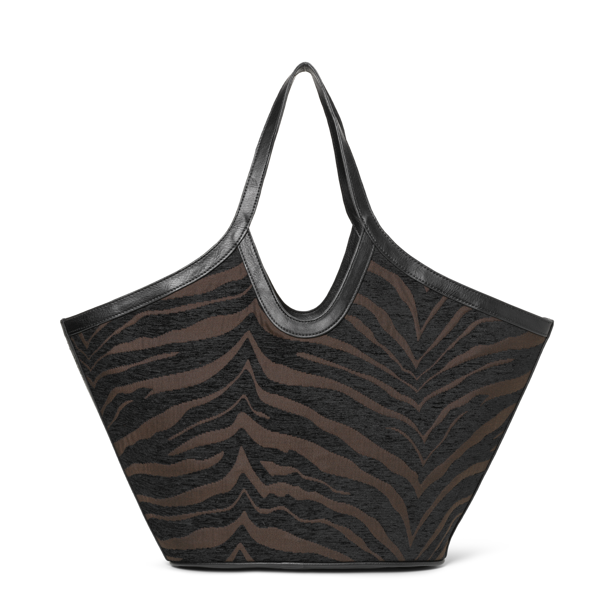Day Zebra Work Tote, Coffee Bean