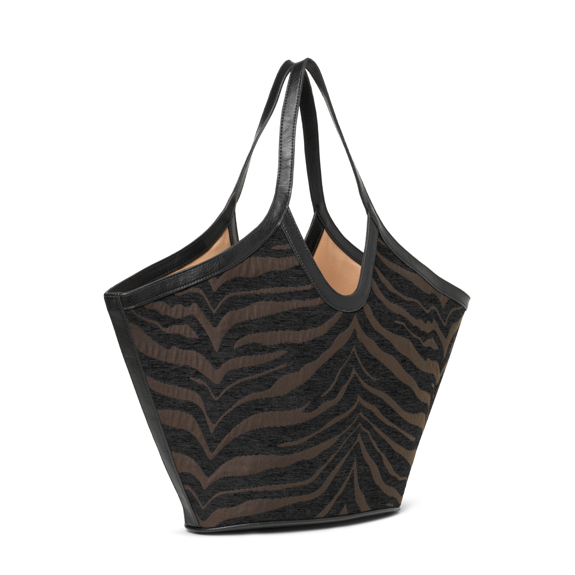 Day Zebra Work Tote, Coffee Bean