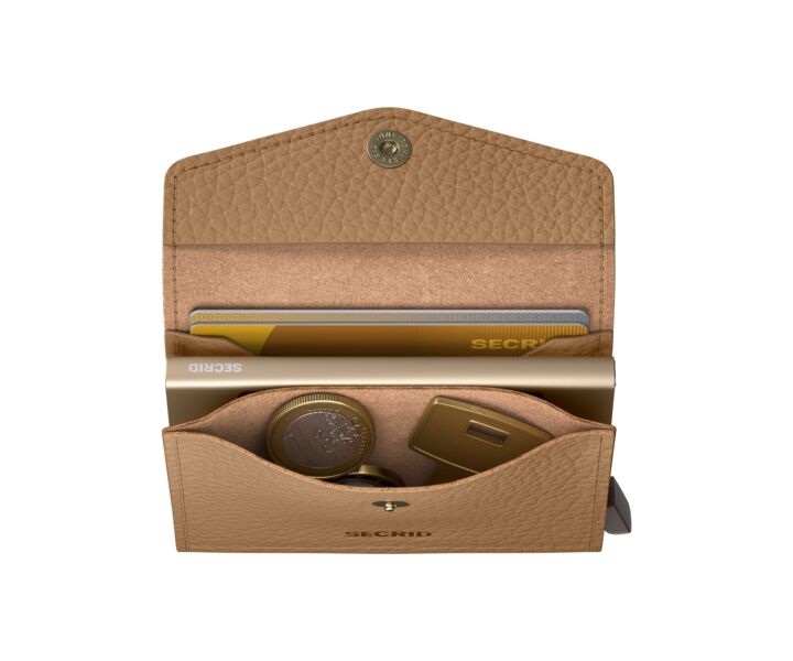Envelope Wallet Kortholder – Cappuccino, Pop-Up