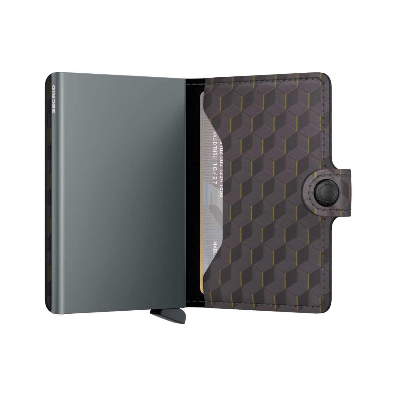 Kortholder | Lommebok | Grå/Gul | Pop-Up | Secrid Miniwallet